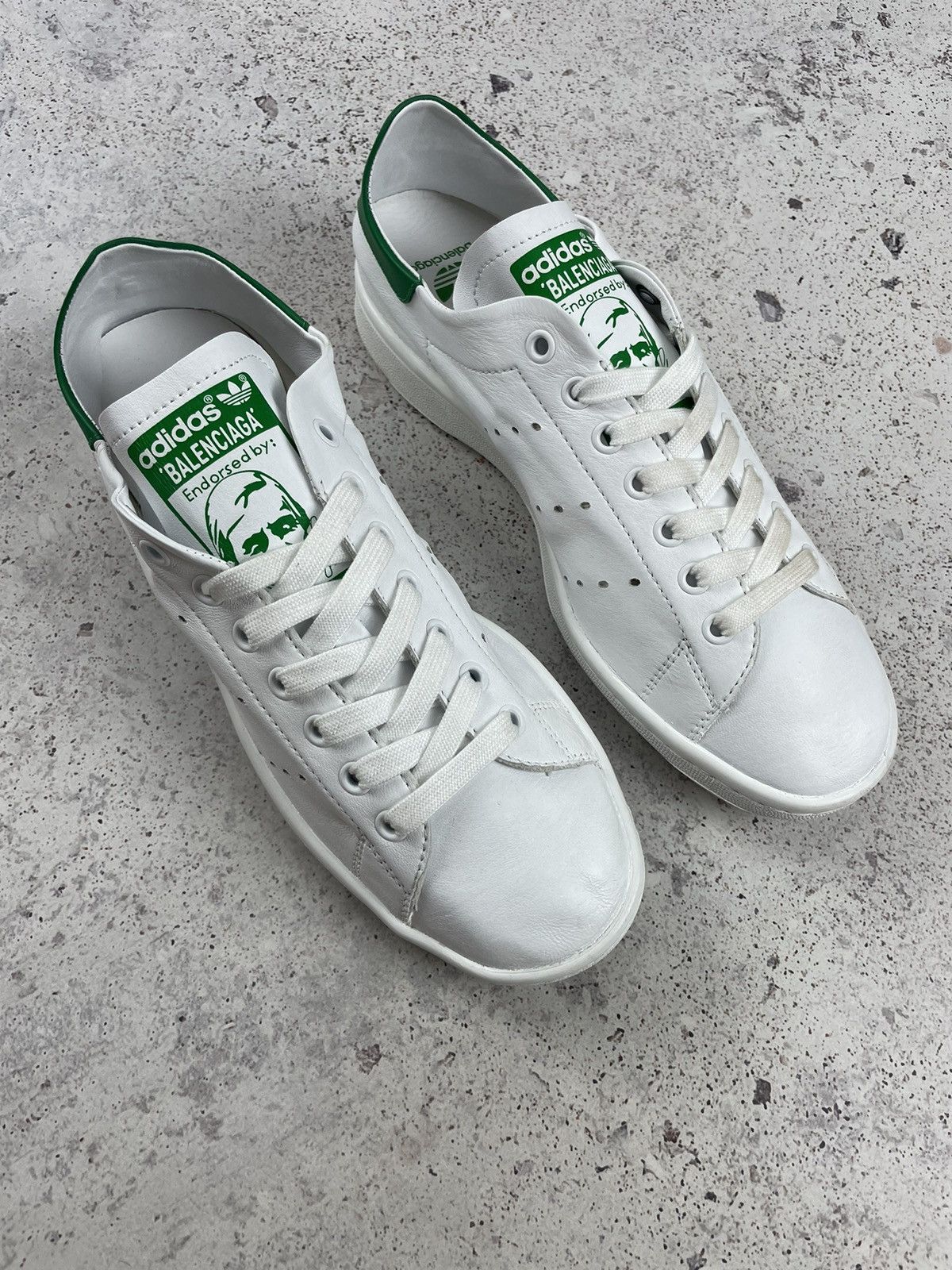 ★【BALENCIAGA×ADIDAS】 Stan Smith Core White Green★ Balenciaga x Adidas Stan Smith Worn Out White Green 7 EU 40