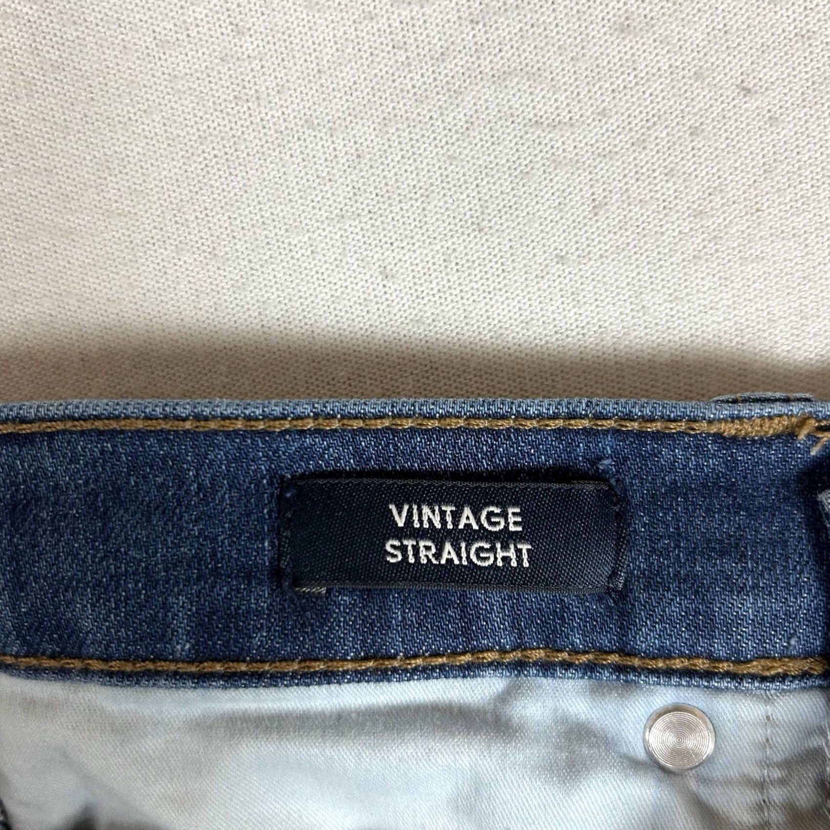 J.Crew VINTAGE J.Crew Jeans Women's 26T Straight Denim Blue 30in Inseam Rise Mid 8.5-10.5in Stretch Pocket Size 26" / US 2 / IT 38 - 6 Thumbnail