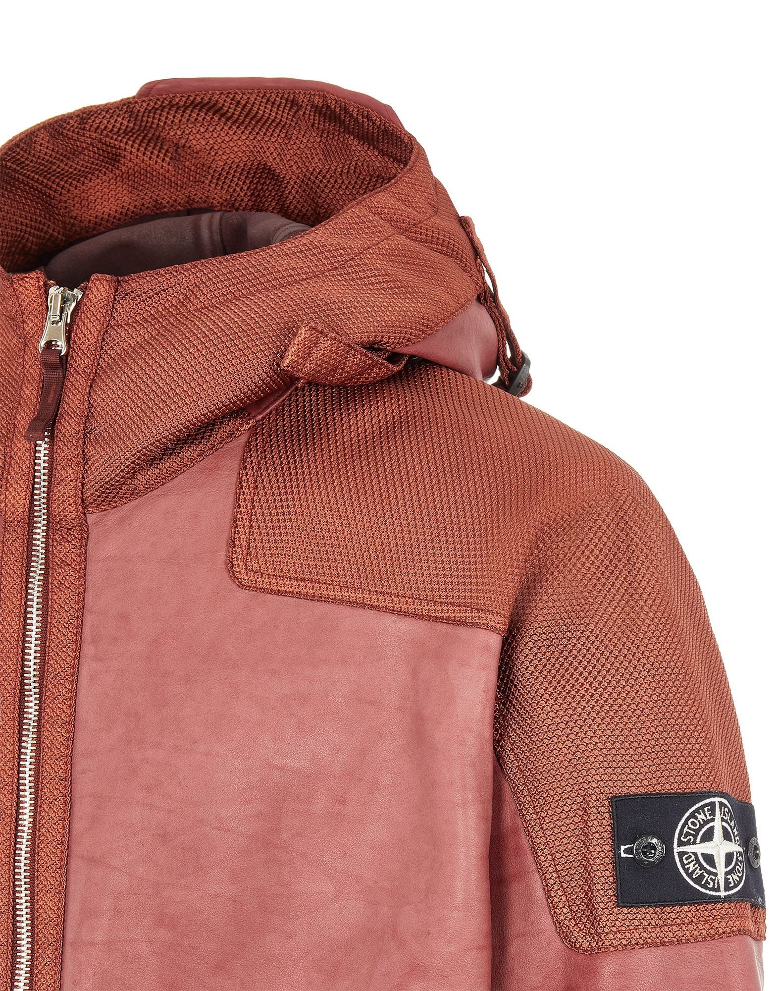 Stone Island Stone Island Leather Hooded Jacket A/W 21–22 L Size US L / EU 52-54 / 3 - 10 Thumbnail