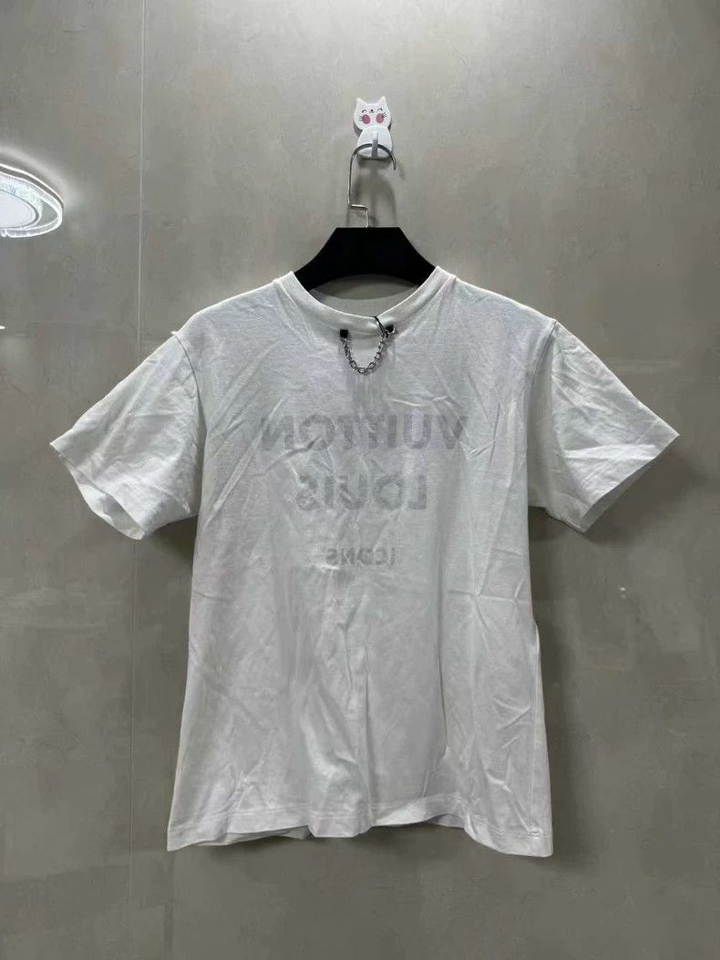 Louis Vuitton Louis Vuitton White Reversed Logo T-shirt Size US S / EU 44-46 / 1 - 1 Thumbnail