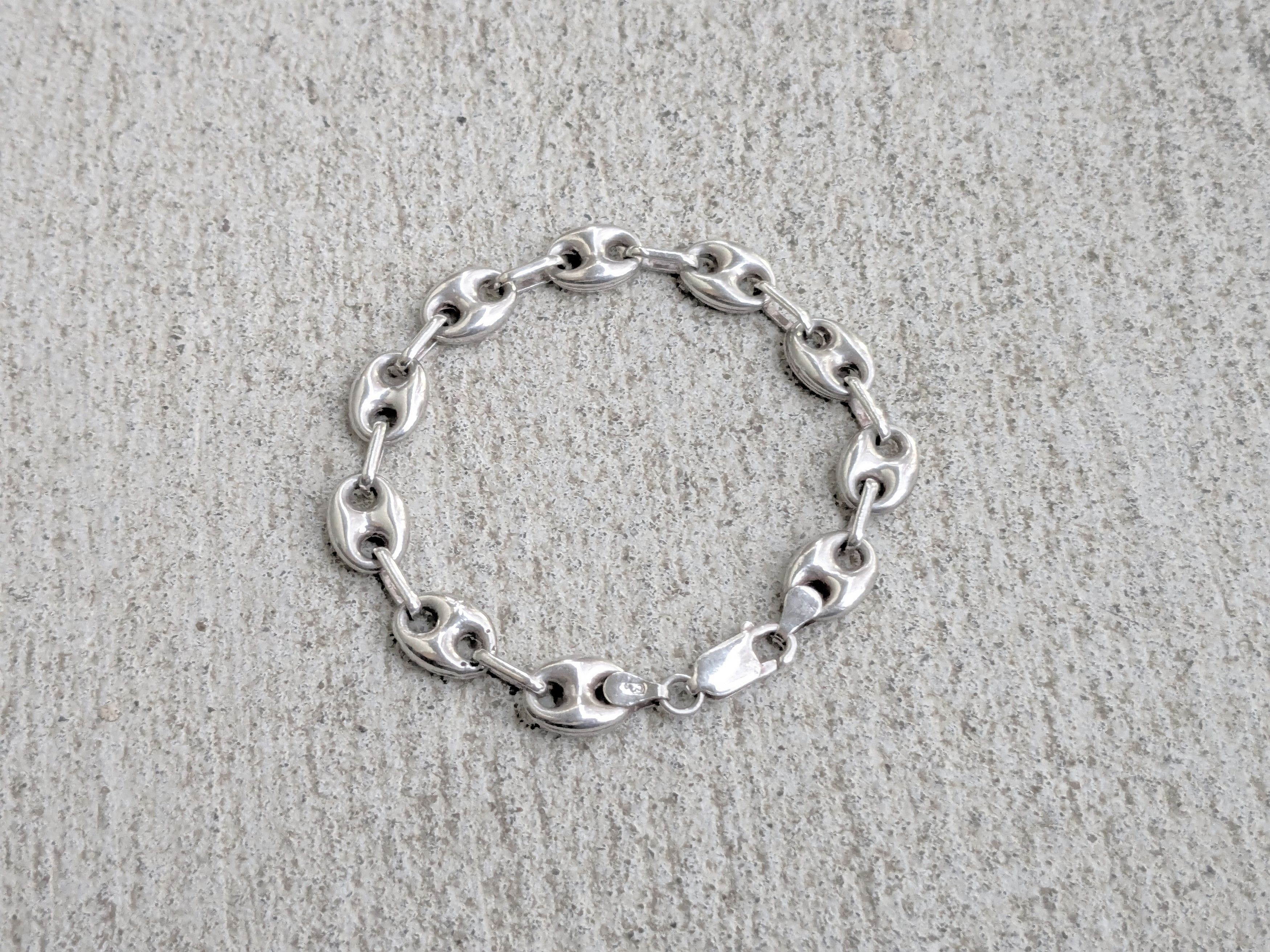 Vintage Vintage Sterling Silver Bracelet Puffy Hollow Anchor Size ONE SIZE - 1 Thumbnail