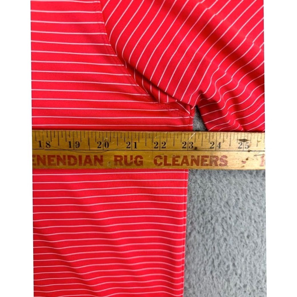 Nike Nike Golf Shirt Polo Men L Red Striped Tour Performance Dri-Fit Stretch Flex Size US L / EU 52-54 / 3 - 6 Thumbnail