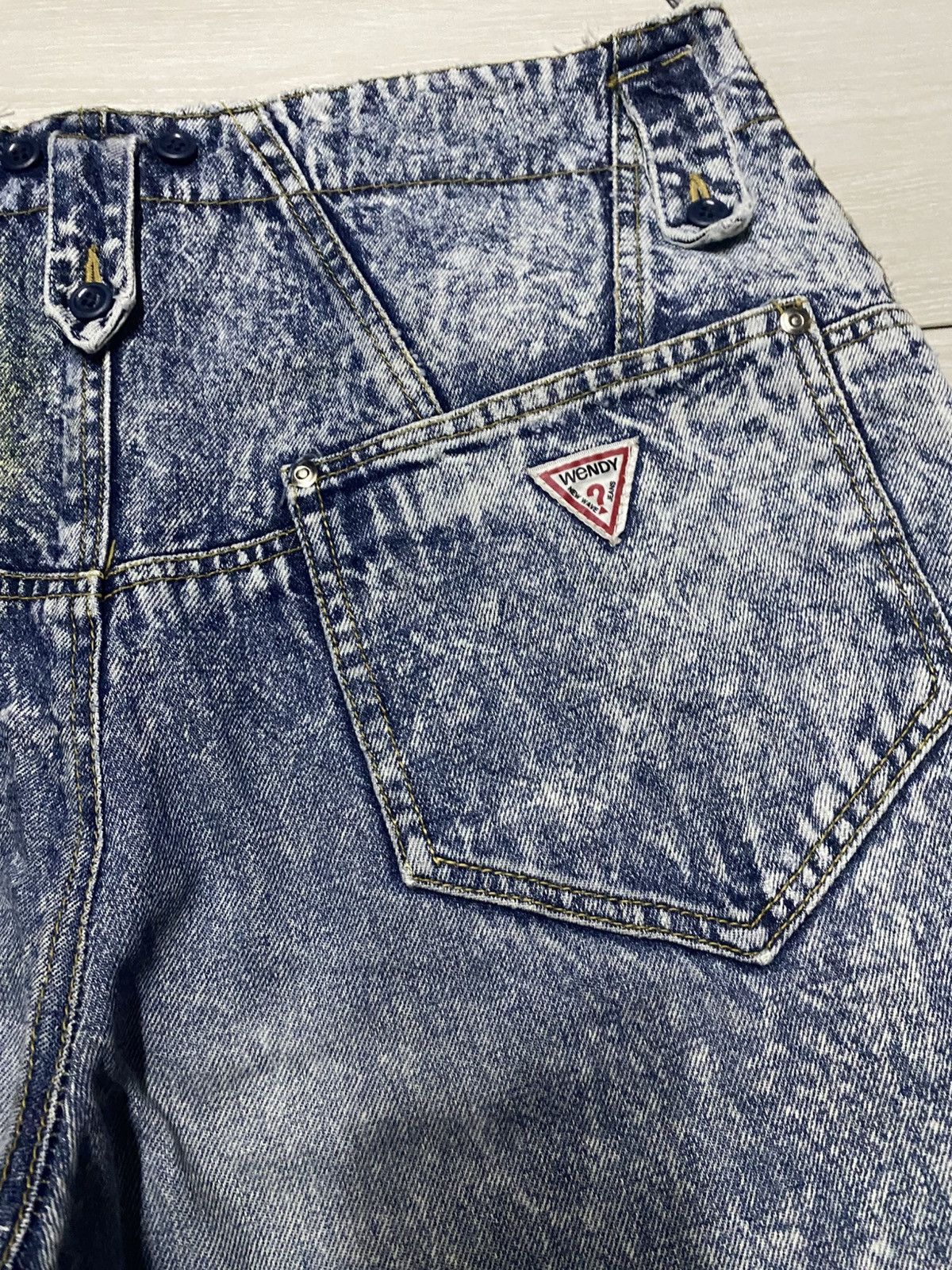 Japanese Brand Vintage Japanese Brand Wendy Acid Wash Tappered Leg Jeans Size US 32 / EU 48 - 10 Thumbnail