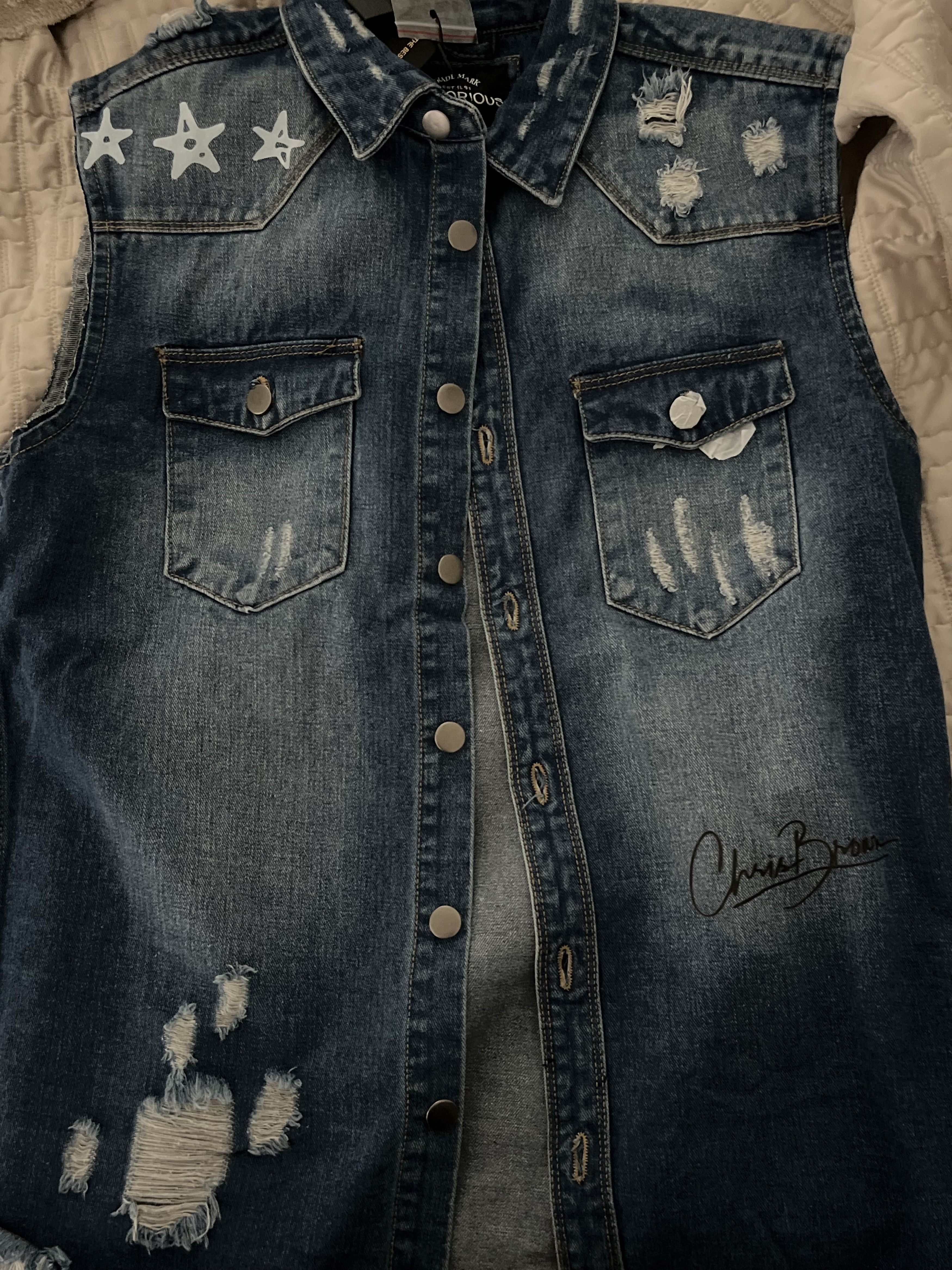 Other Chris Brown Jean Jacket Size ONE SIZE - 2 Thumbnail