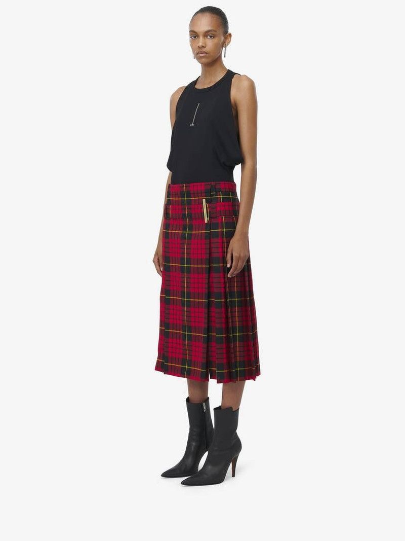 Alexander McQueen o1srvl11e0326 Tartan Kilt Skirt in Multicolor Size 28" / US 6 / IT 42 - 4 Thumbnail
