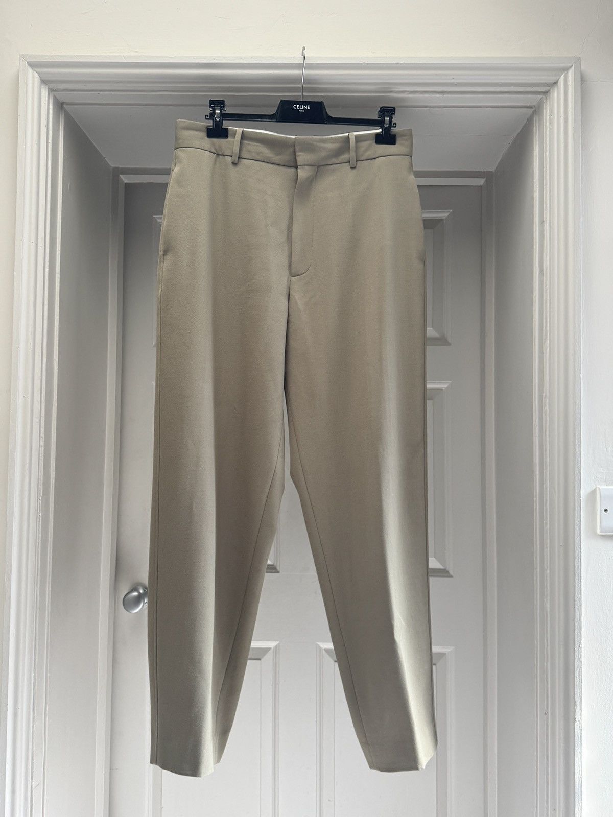 The Row The Row Mens Berkel Trousers size US 34 in Khaki Beige Size US 34 / EU 50 - 3 Thumbnail