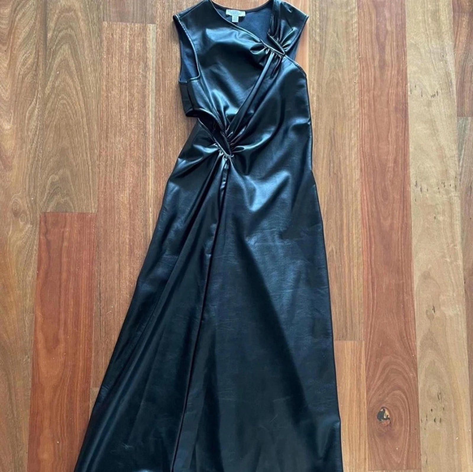 Topshop Topshop PU assymetric cut out detail midi dress NEW tags Size S / US 4 / IT 40 - 1 Thumbnail