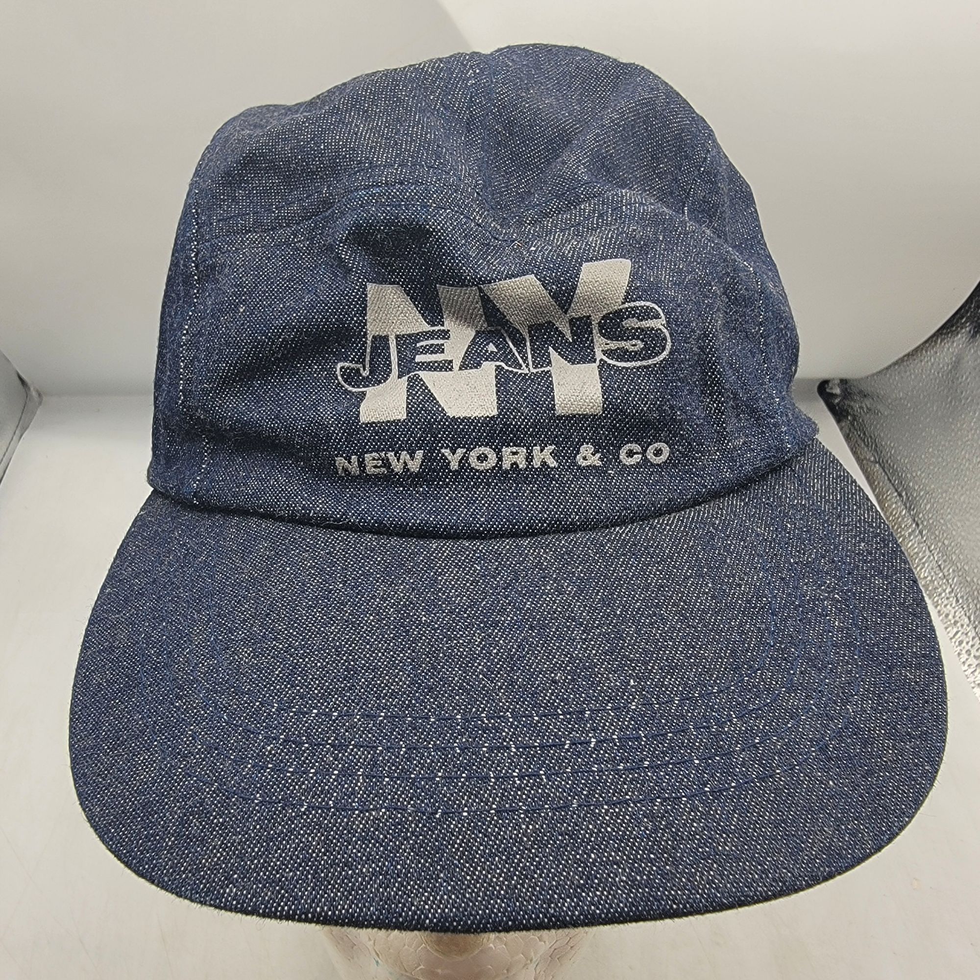 Other NY Jeans New York Co Denim Cap Adults Blue Hat Fashion Going Size ONE SIZE - 1 Thumbnail