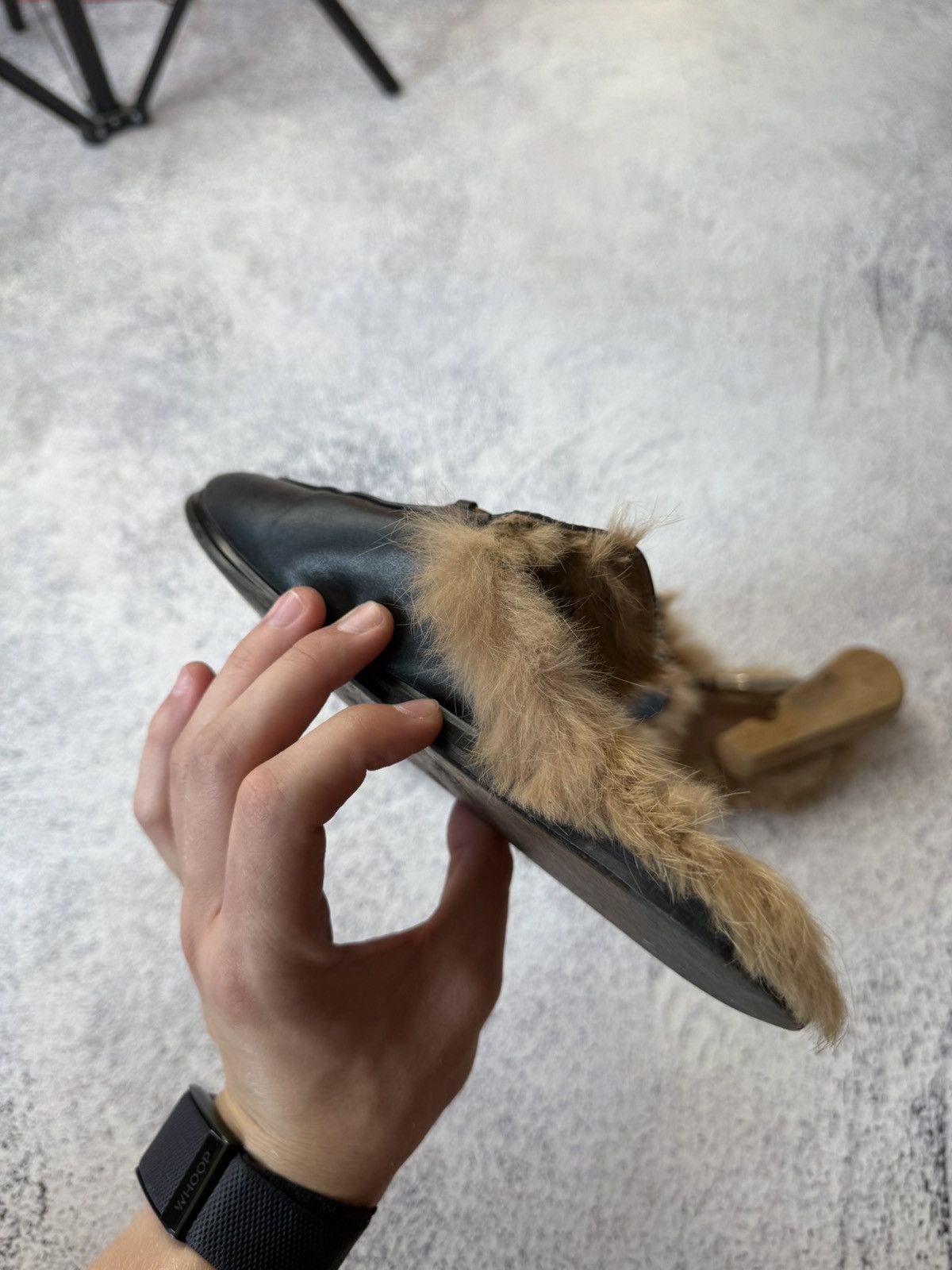Gucci Gucci Princetown Fur Slippers with Rose Embroidery Size US 5.5 / EU 38 - 17 Thumbnail