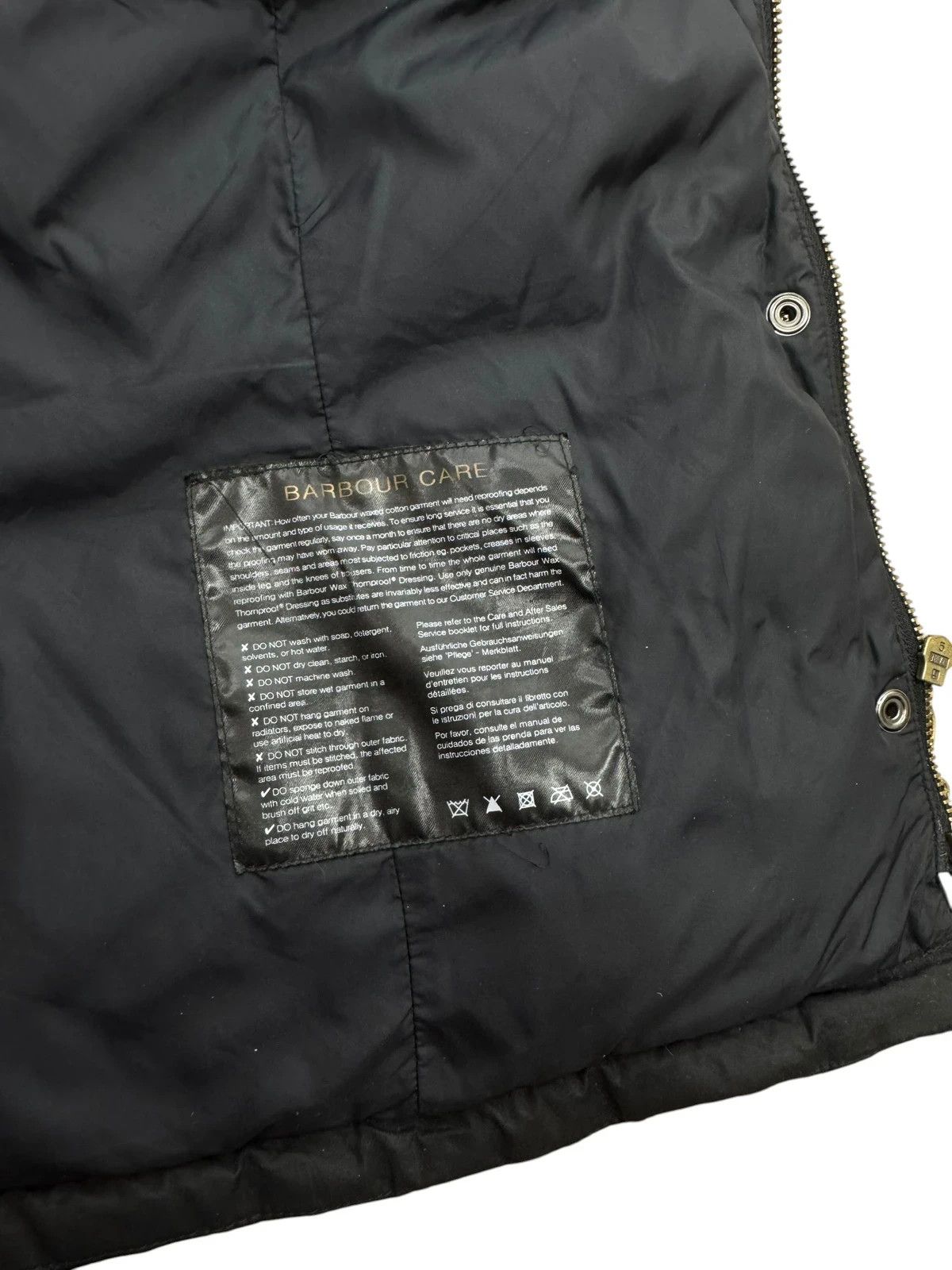 Barbour Barbour International Wax Cotton Down Gilet Size L / US 10 / IT 46 - 18 Thumbnail