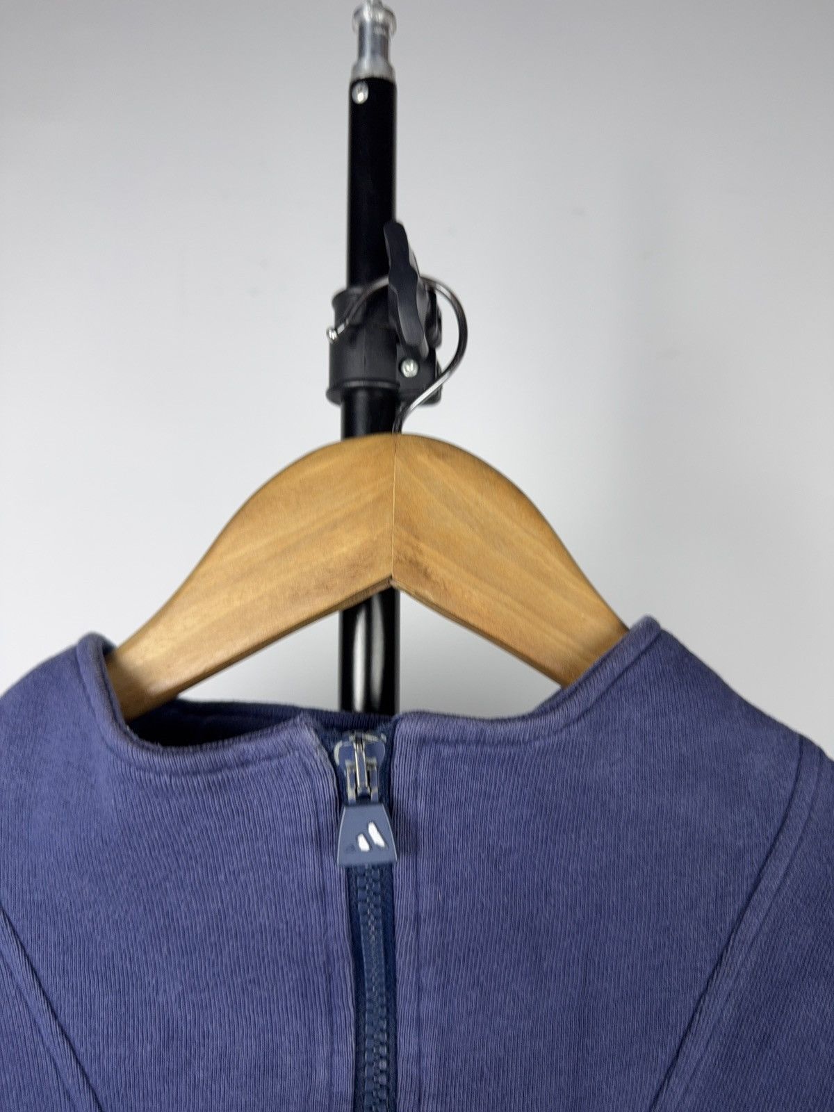 Adidas Vintage 90s Retro Y2K adidas Back Zip Sweatshirt Rare Navy Size US M / EU 48-50 / 2 - 4 Thumbnail