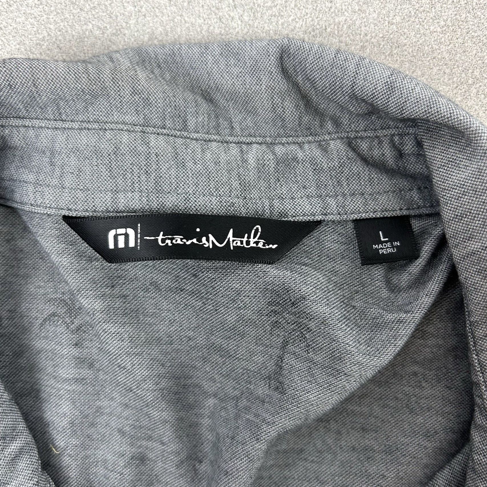TravisMathew VINTAGE Travis Mathew Polo Shirt Skull Skeleton Gray Golfing Golf L Men Short Sleeve Collar Size US L / EU 52-54 / 3 - 4 Thumbnail