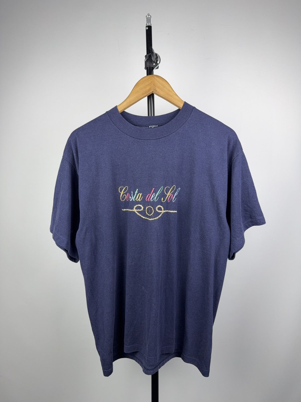 Vintage Vintage Retro Costa Del Sol Embroidered Nautical Tee 90s Size US M / EU 48-50 / 2 - 1 Thumbnail