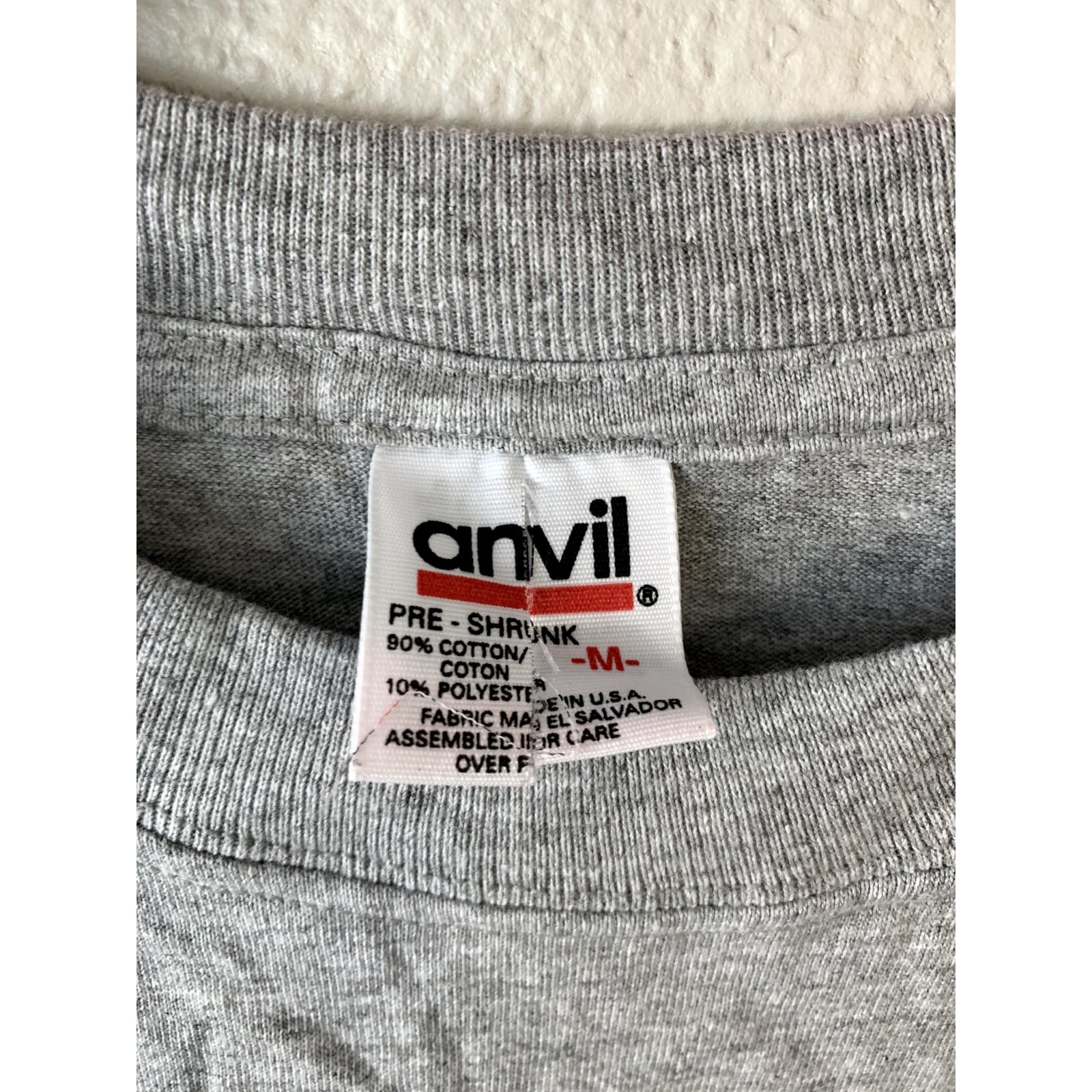 Anvil Vintage Newland Shirt Anvil J. Newland Gray T-Shirt VTG 90s Size US M / EU 48-50 / 2 - 3 Thumbnail
