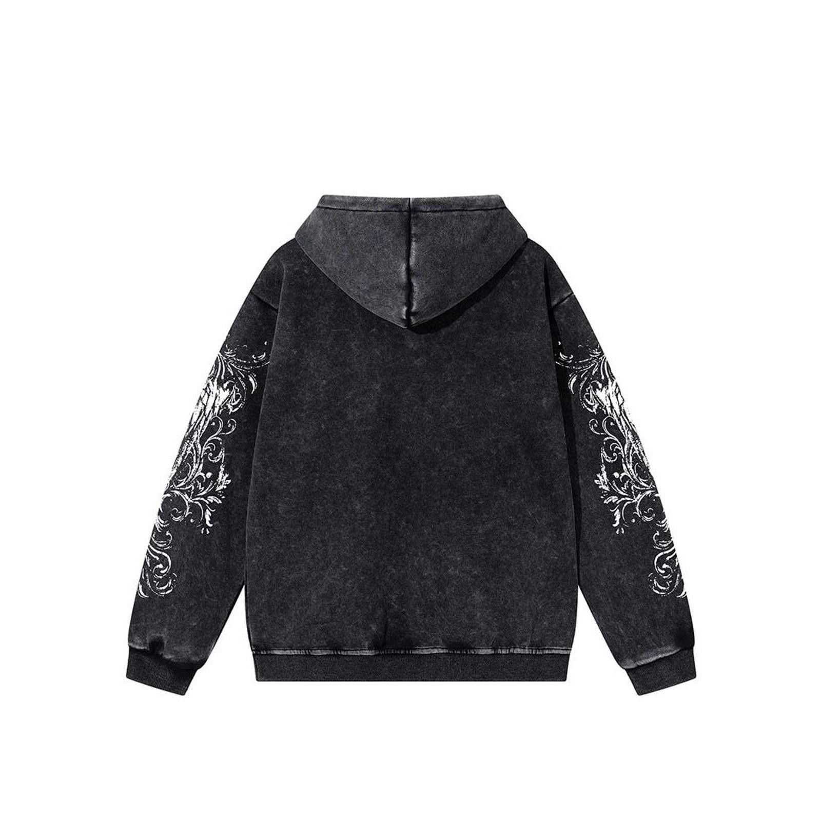 Japanese Brand Black Graphic Print Hoodie, Streetwear Hoodie Size US M / EU 48-50 / 2 - 2 Thumbnail