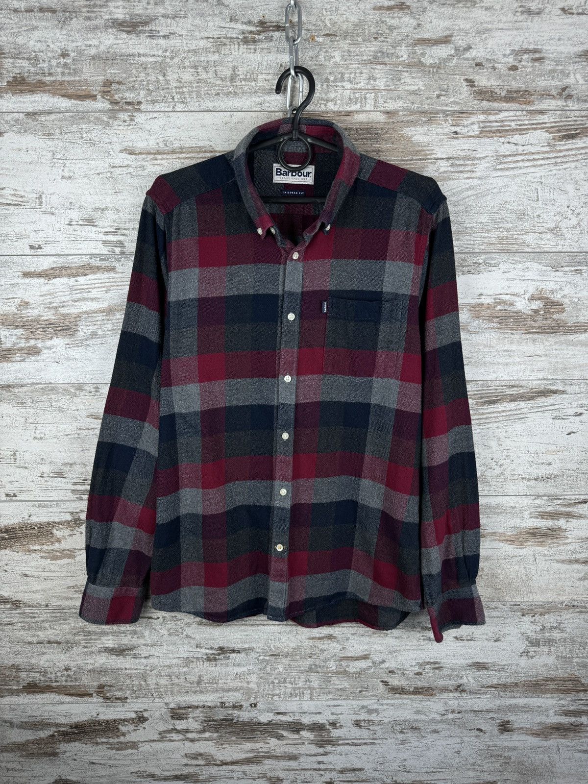 Barbour × Vintage Mens BARBOUR STAPLETON ANGUS shirts button up tweed size M Size US M / EU 48-50 / 2 - 2 Thumbnail