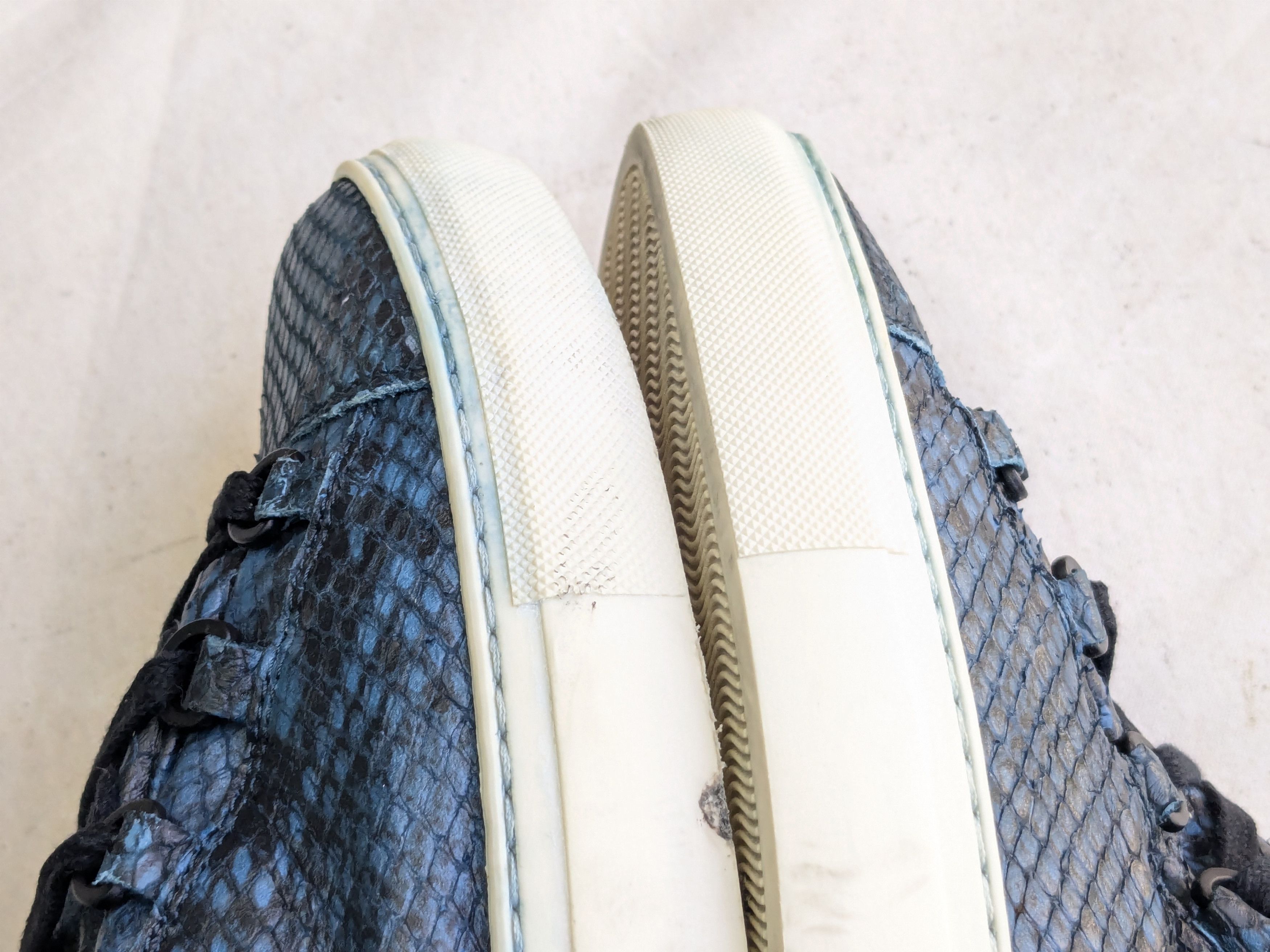Balenciaga Balenciaga Arena Blue 12 High Tops Leather Snakeskin Size US 12 / EU 45 - 8 Thumbnail