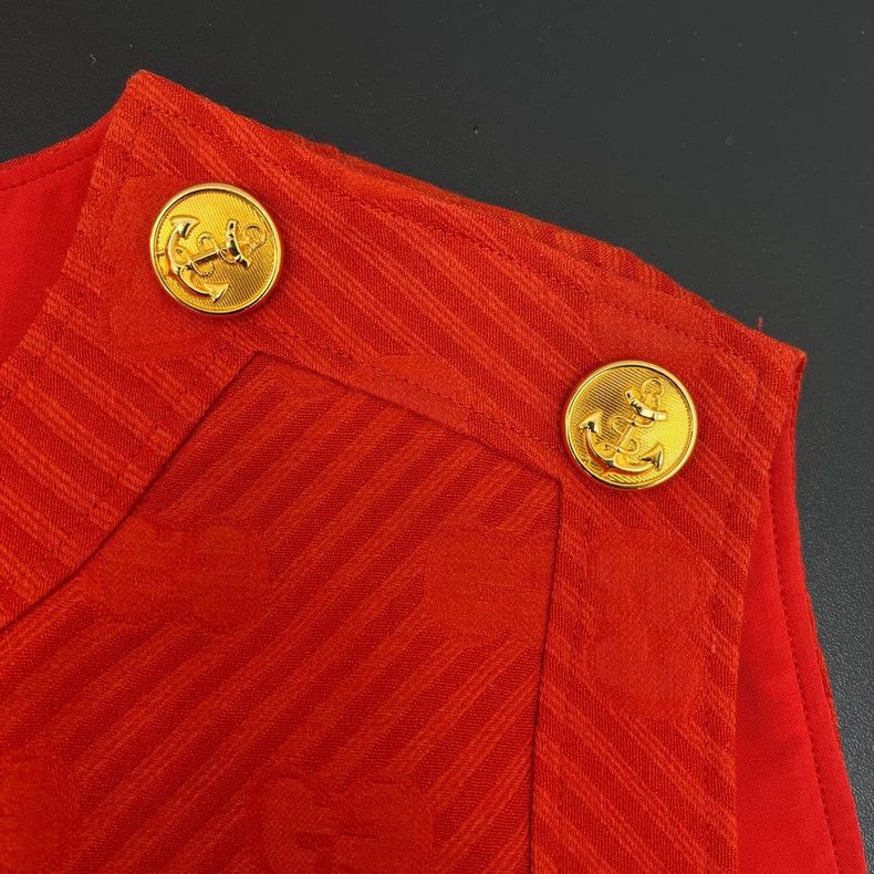Gucci Gucci Red full logo wool mulberry silk vest 2502-Nextarrow Size US XS / EU 42 / 0 - 7 Thumbnail