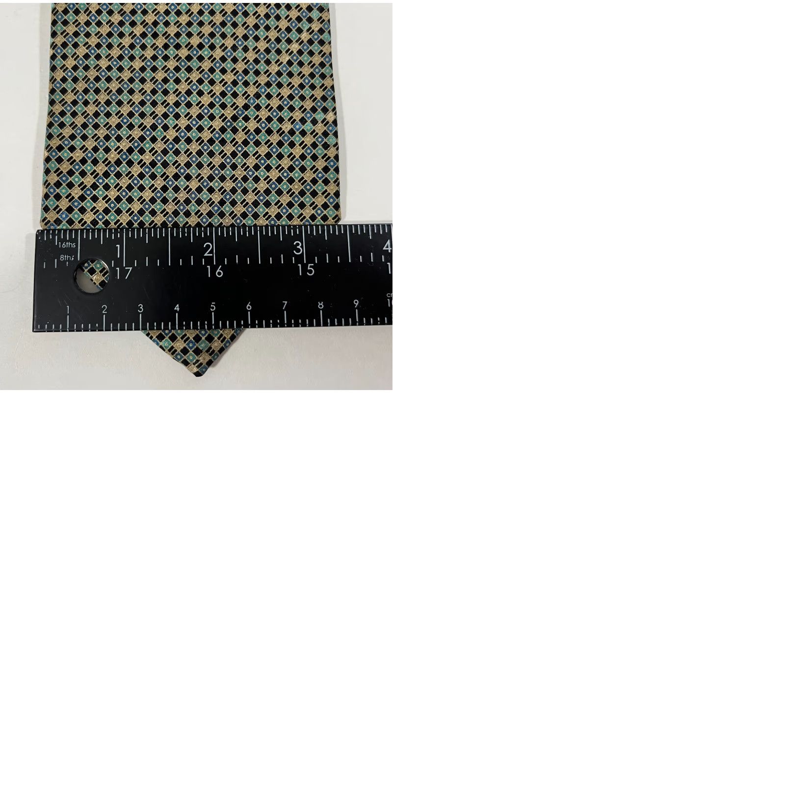 Brioni Brioni Tie Geometric Holographic Abstract Silk Terracotta Multicolor Men’s Classic 61" 3.5" Made in Italy Mens Size ONE SIZE - 9 Thumbnail