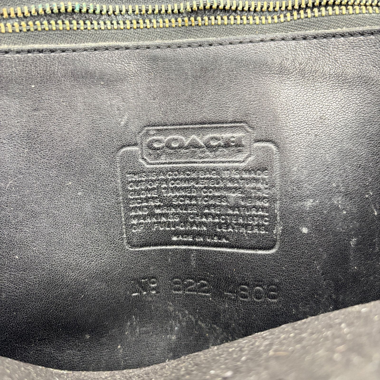 Coach × Vintage Vintage Coach City Bag Black Leather Pocket Purse Crossbody Size ONE SIZE - 7 Thumbnail