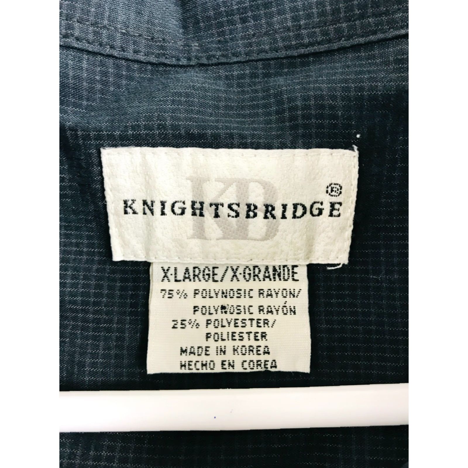 Vintage Knightsbridge Shirt Mens XL Dark Gray Button-Up Long Sleeve Pocket Size US XL / EU 56 / 4 - 6 Thumbnail