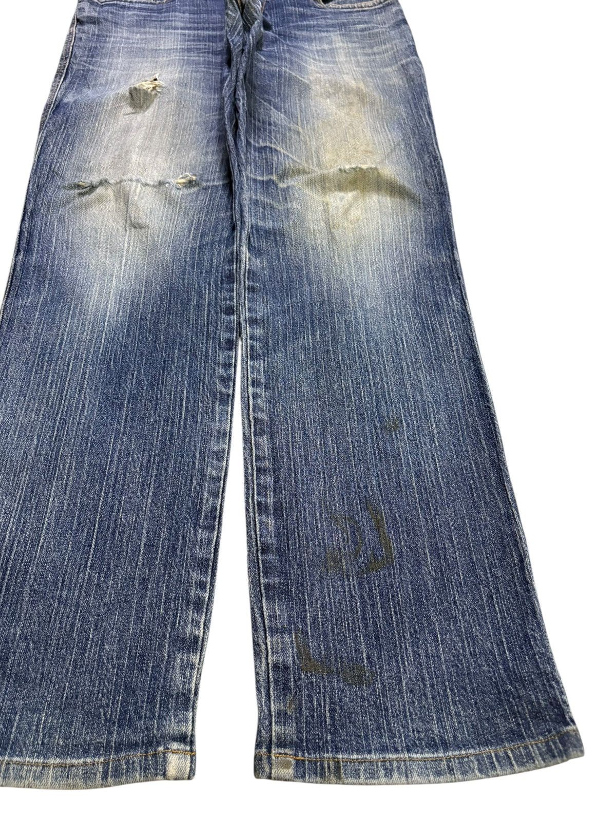 Edwin Vintage Edwin Blue Trip Rusty Wash Distressed Jeans Size US 32 / EU 48 - 7 Thumbnail