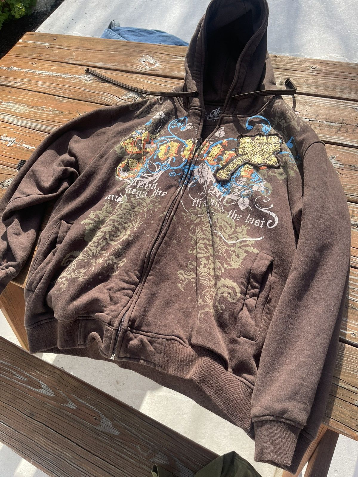 Black Label × Japanese Brand 2003 *RARE* Blac Label “alpha and omega” hoodie Size US XXL / EU 58 / 5 - 1 Thumbnail