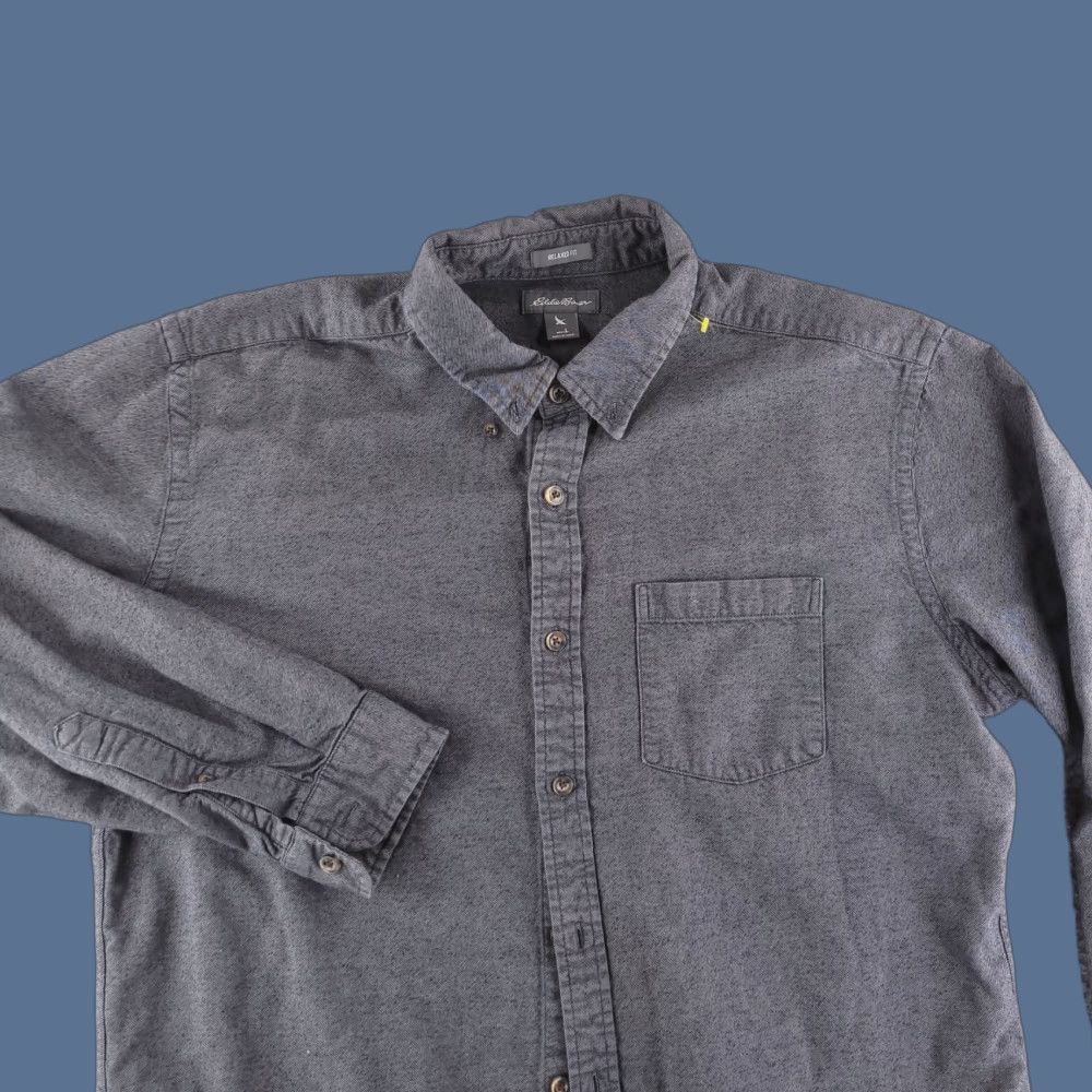 Eddie Bauer Eddie Bauer Shirt Mens L Gray Flannel Button Long Sleeve Relaxed Baggy Fit Size US L / EU 52-54 / 3 - 1 Thumbnail