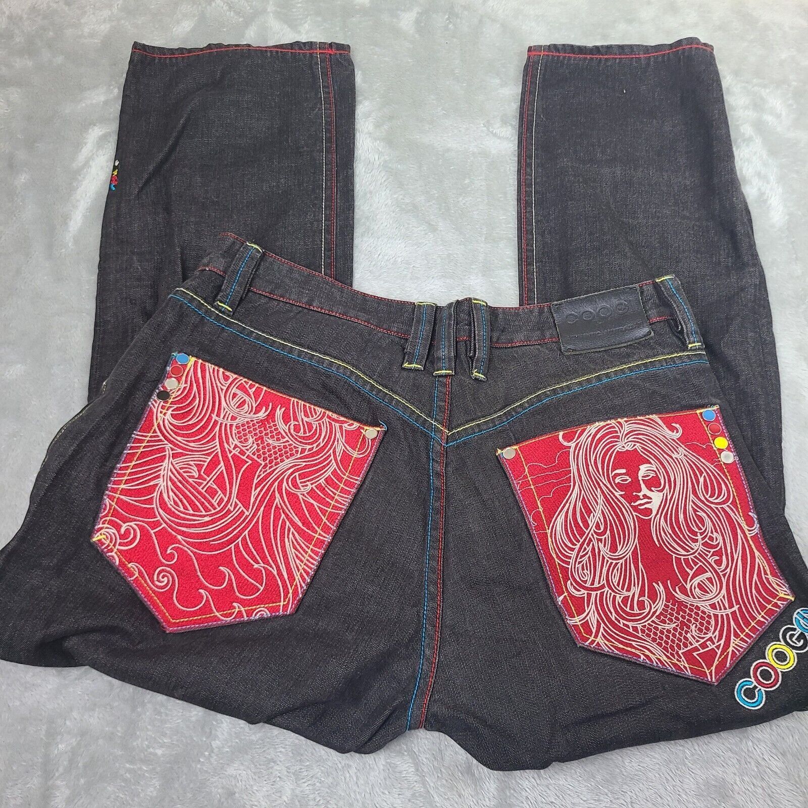 Coogi Vintage Black Denim COOGI Jeans w/Embroidered Back