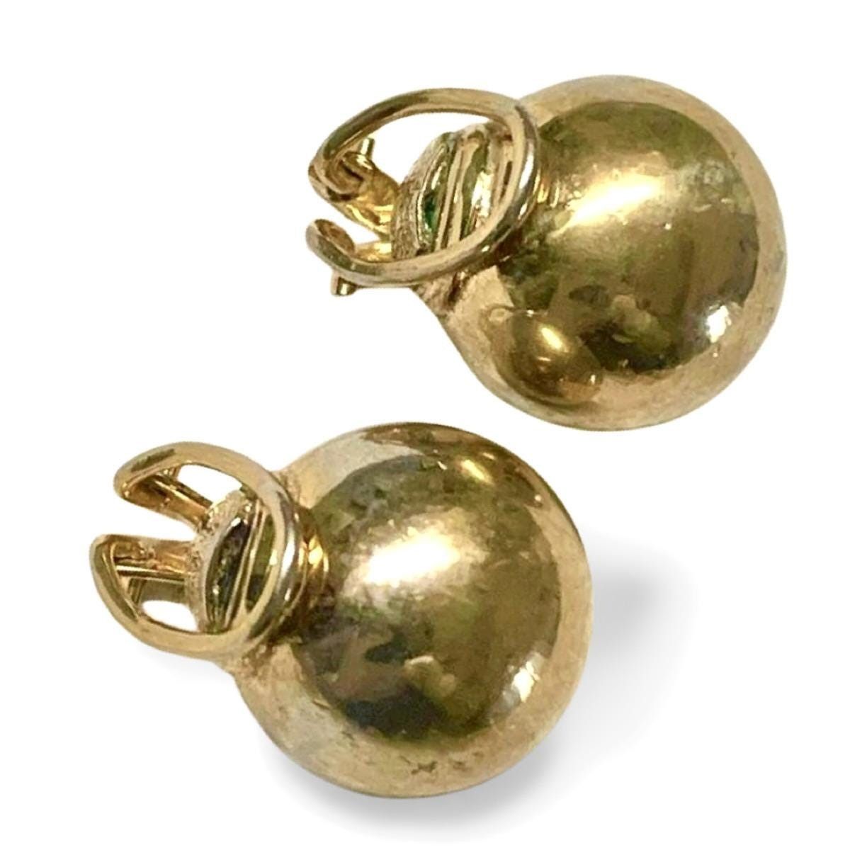 Dior 1970s. Vintage Christian Dior golden ball shape earrings. Size ONE SIZE - 6 Thumbnail