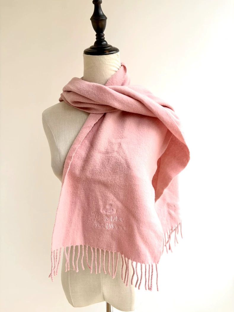 Vivienne Westwood Vivienne Westwood Pink letter embroidered scarf Size ONE SIZE - 1 Thumbnail