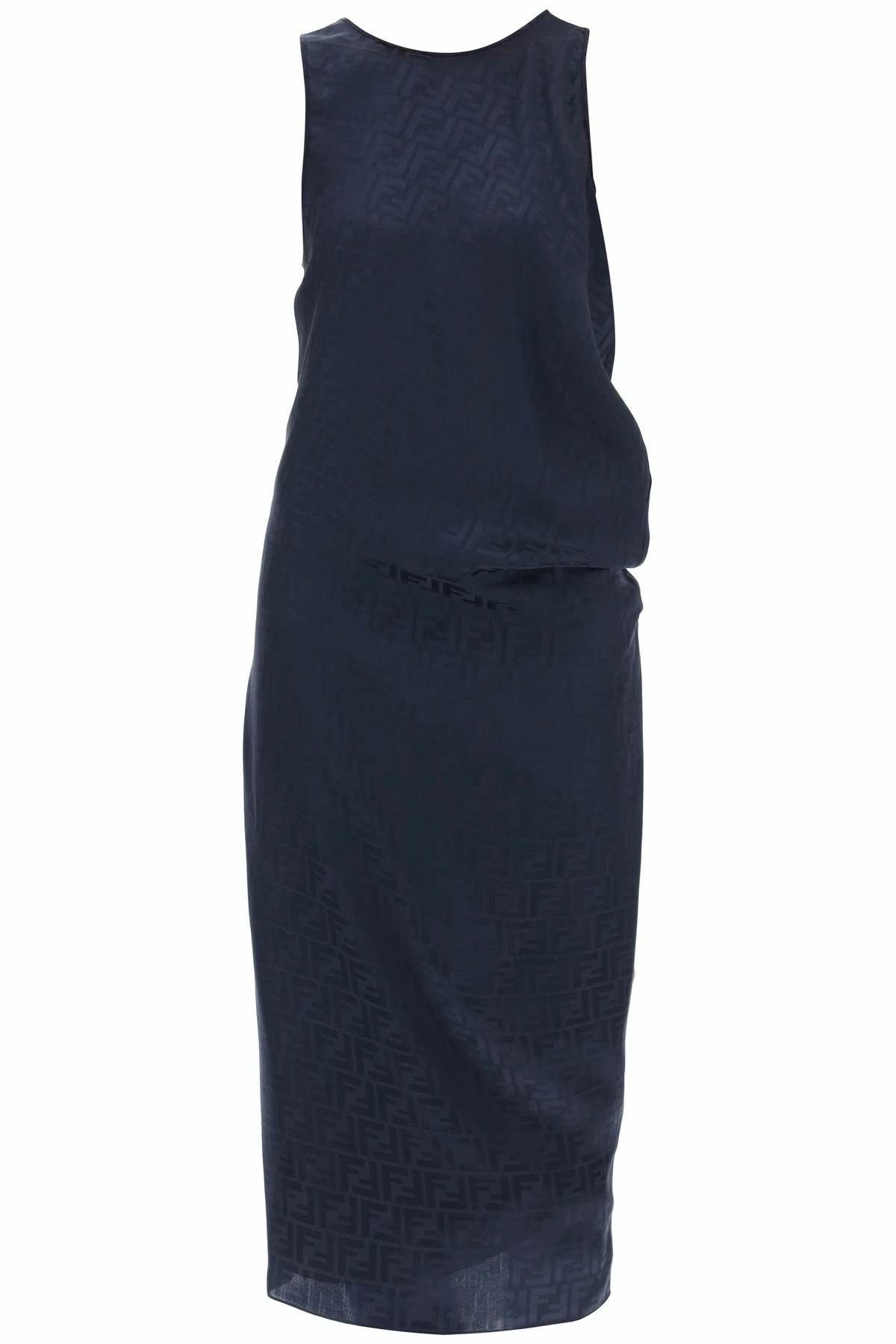 Fendi o1B3y1r0326 Midi Dress in Midnight Blue Size XS / US 0-2 / IT 36-38 - 1 Thumbnail