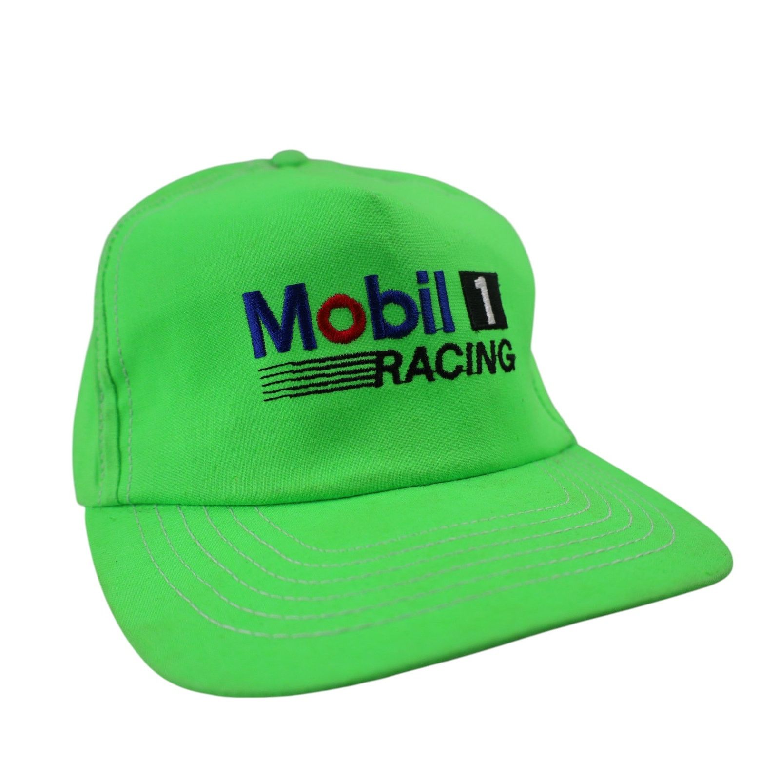 Vintage Vintage Mobile 1 Racing Spellout Snapback Hat Size ONE SIZE - 2 Thumbnail
