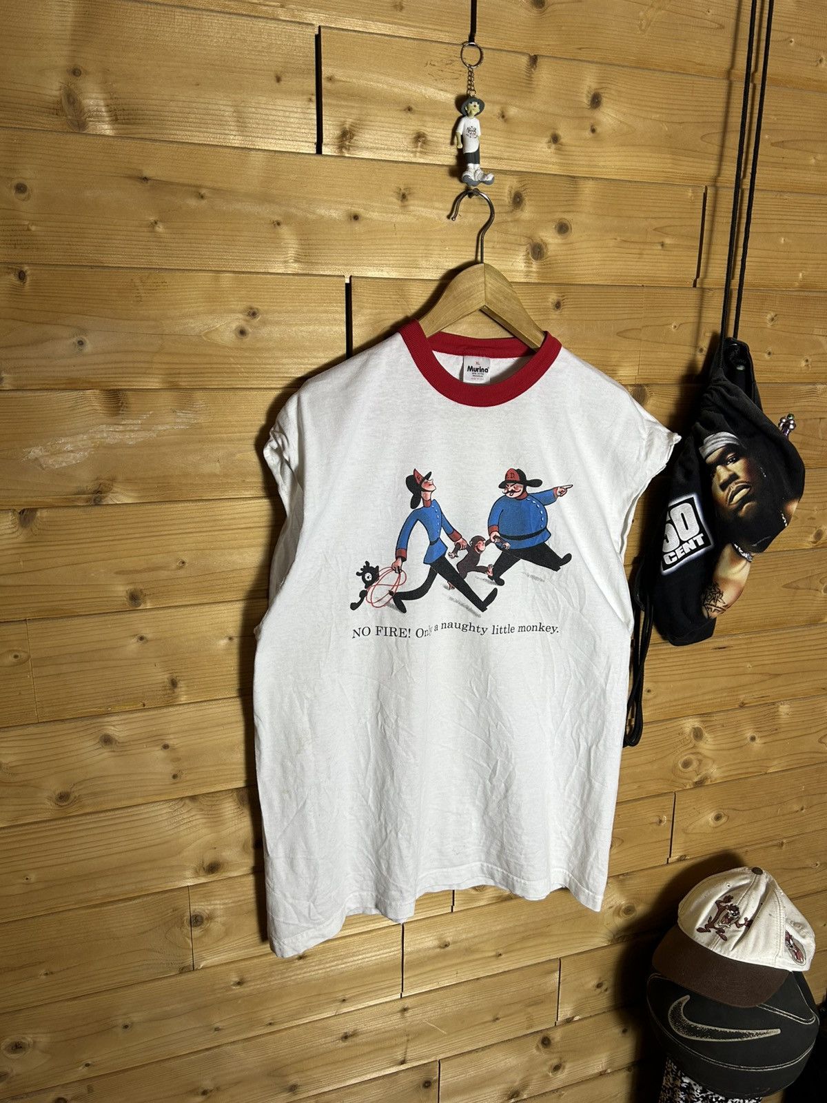 Vintage Vintage 1995 Curious George Murina shirt Size US XL / EU 56 / 4 - 2 Thumbnail