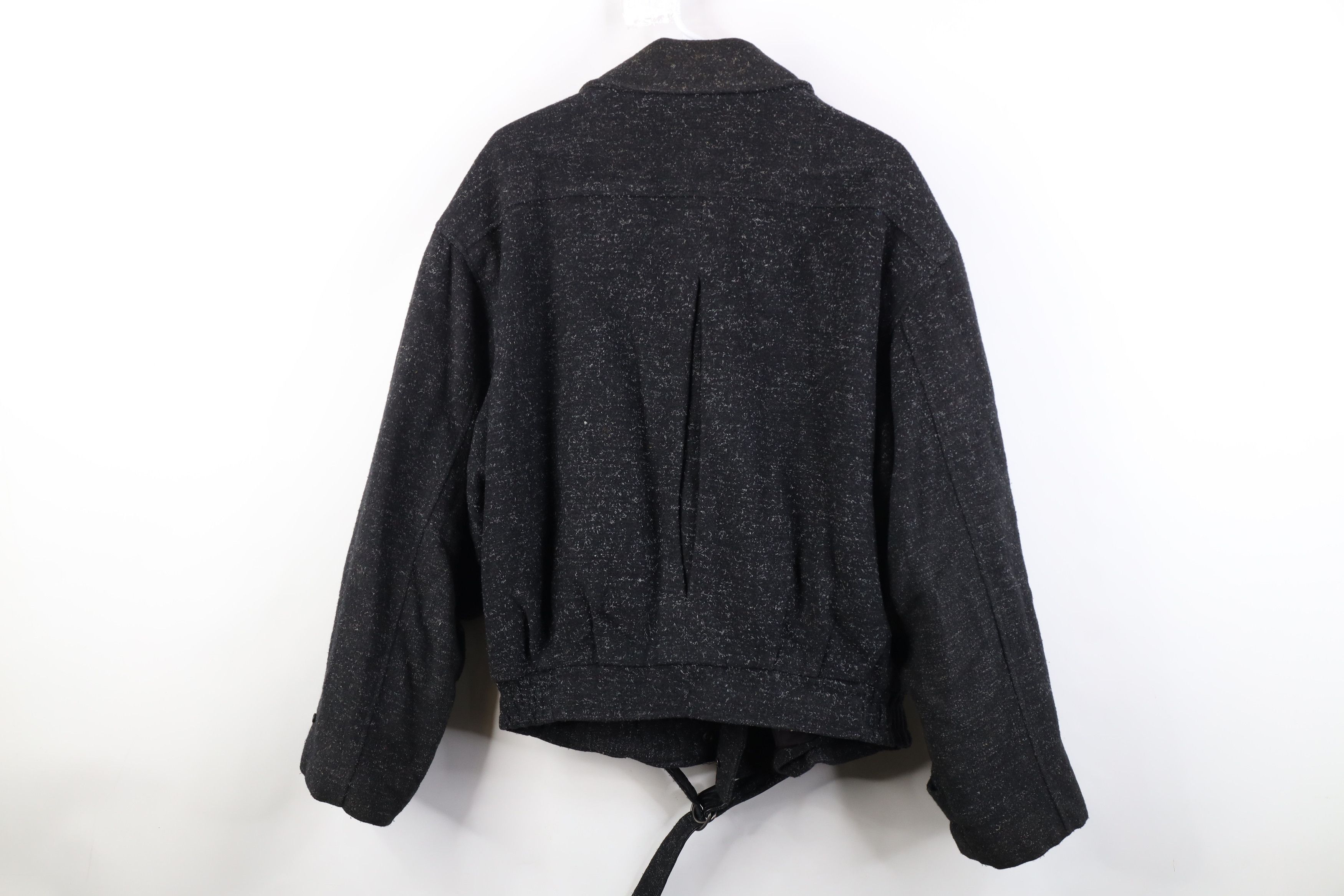 Vintage Vintage 90s Streetwear Wool Bomber Jacket Atomic Fleck Size US XXL / EU 58 / 5 - 14 Thumbnail