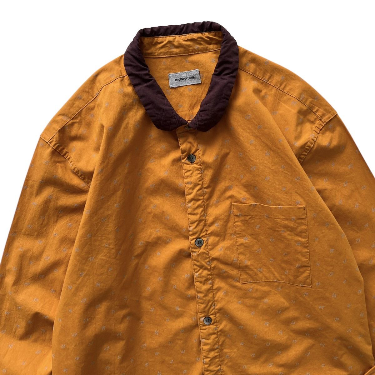 John Undercover × Jun Takahashi × Undercover UNDERCOVER 12-13AW LONG-SLEEVE SHIRT NUMBER FONT PATTERN Size US L / EU 52-54 / 3 - 3 Thumbnail