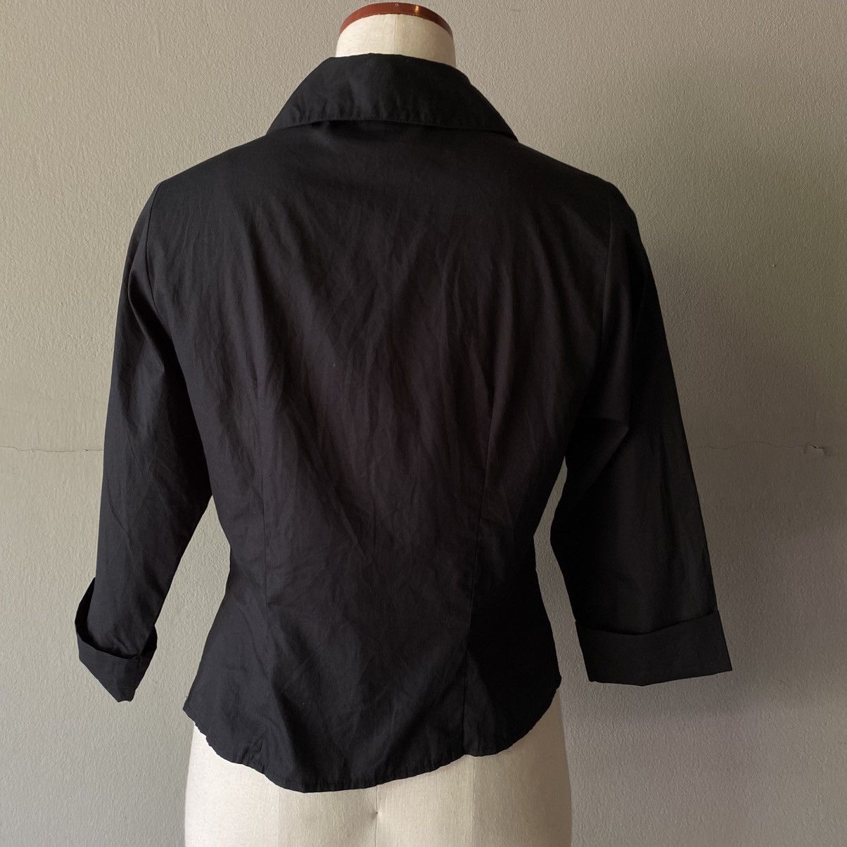 Japanese Brand × Seditionaries PEACE NOW Y2K Punk Fitted Black Ruffle Trim Blouse Size M / US 6-8 / IT 42-44 - 16 Thumbnail