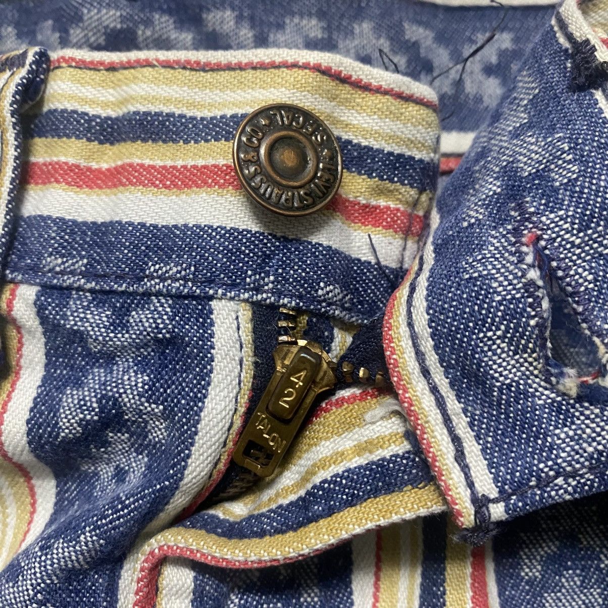 Levi's Vintage 70s Levis Big E Native Stripe Patern Flare Jeans Size US 29 - 17 Thumbnail