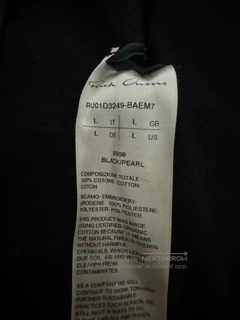 Rick Owens RICK OWENS Black Pharaoh embroidery short sleeve T-shirt s Size US L / EU 52-54 / 3 - 5 Thumbnail