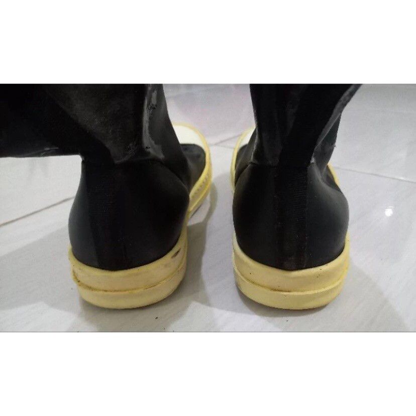 Rick Owens CHEAP‼️ Rick Owens Black Leather Ramone Sock Boots Size US 5.5 / EU 38 - 4 Thumbnail