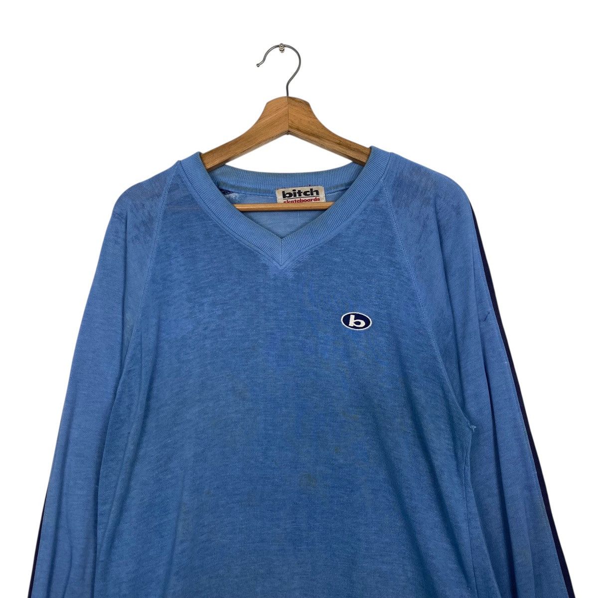 Vintage Vintage 80s Bitch skateboard vneck sweat Size US M / EU 48-50 / 2 - 2 Thumbnail