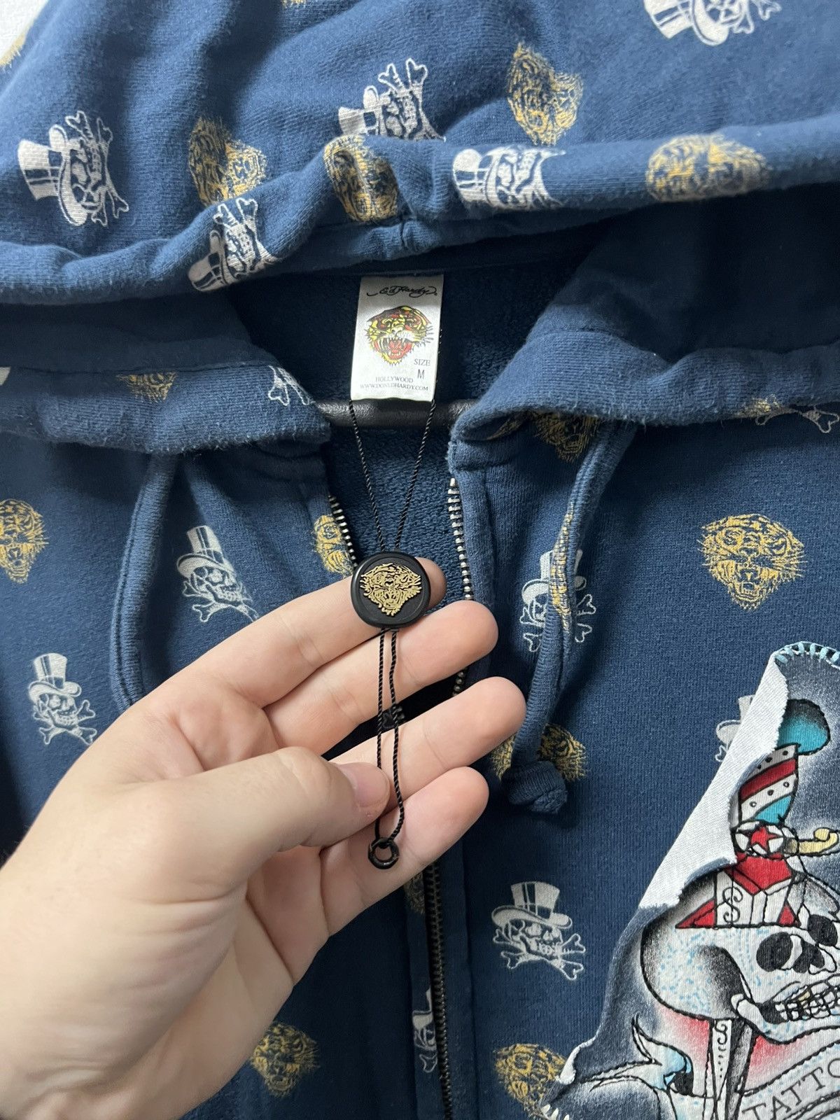 Ed Hardy Vintage Ed Hardy Zip Up Hoodie Size M Size US M / EU 48-50 / 2 - 7 Thumbnail