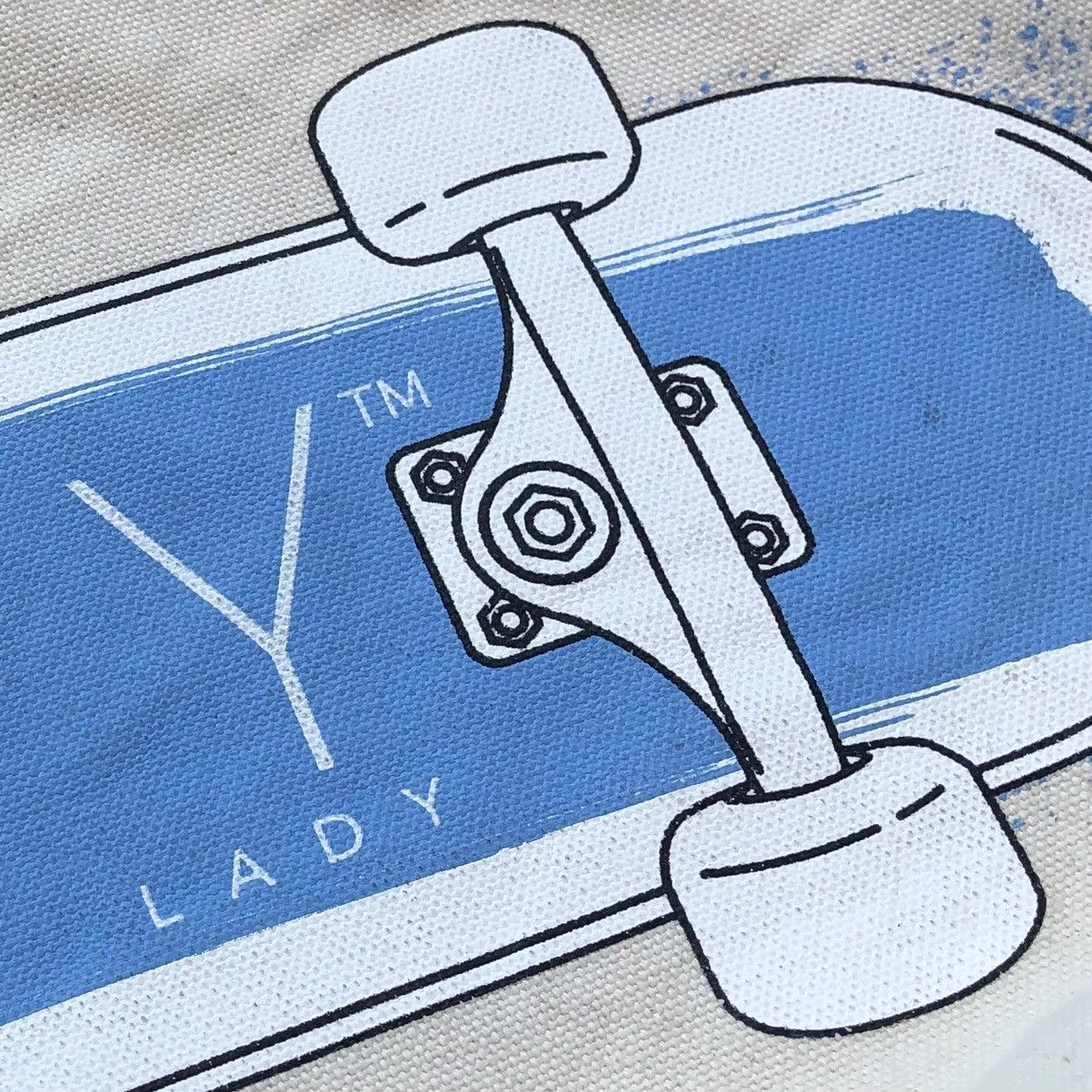 Bape BAPY by *A BATHING APE®️Canvas Tote Bag Blue Skateboard Print Size ONE SIZE - 4 Thumbnail