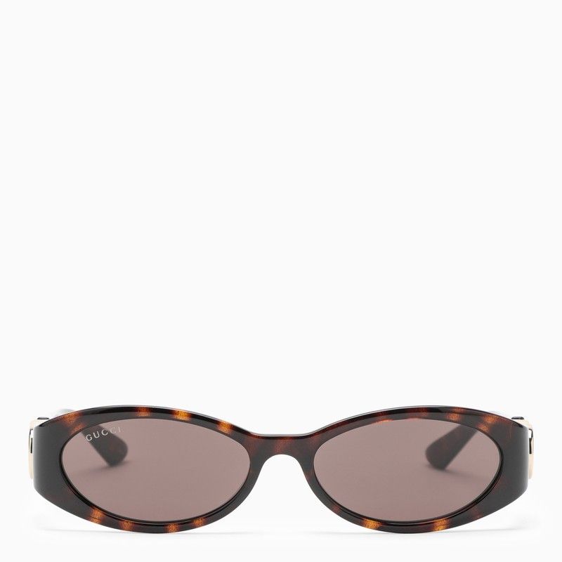 image of Gucci Tortoiseshell Oval Sunglasses in Brown, Women's