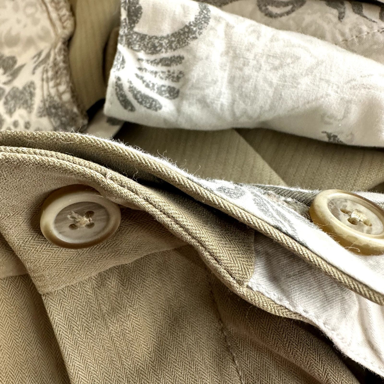 Tommy Bahama Silk Pleated Dress Pants Pockets Khaki 36x32