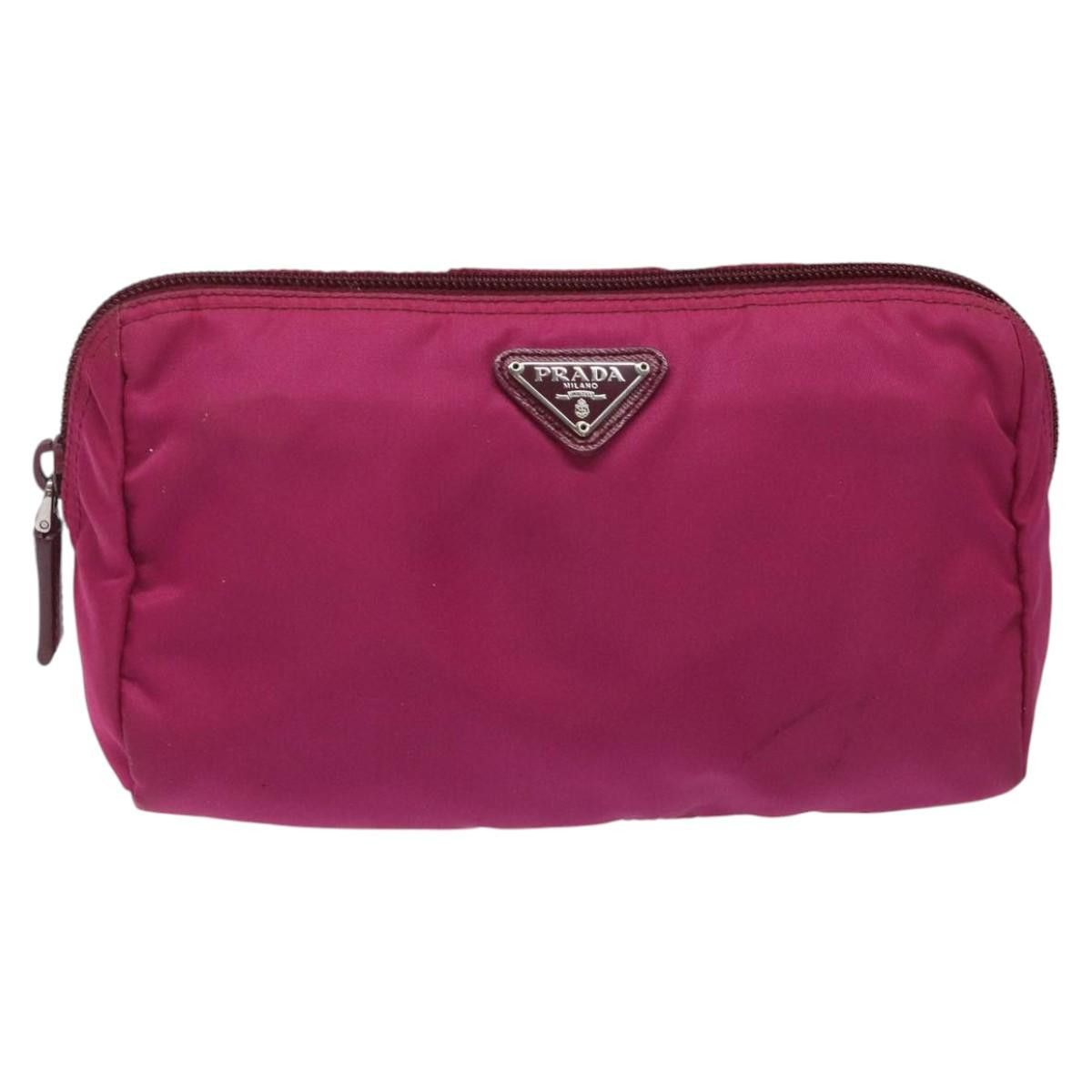 Prada Cosmetic Pouch Pink Synthetic Clutch Bag (Pre-Owned) Size ONE SIZE - 1 Thumbnail