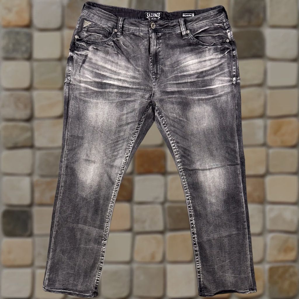 Vintage Salvage Supply Co. Jeans Men 40R Mayhem Straight Regular Premium Denim 23-460 - Mid Rise Size US 40 / EU 56 - 1 Thumbnail