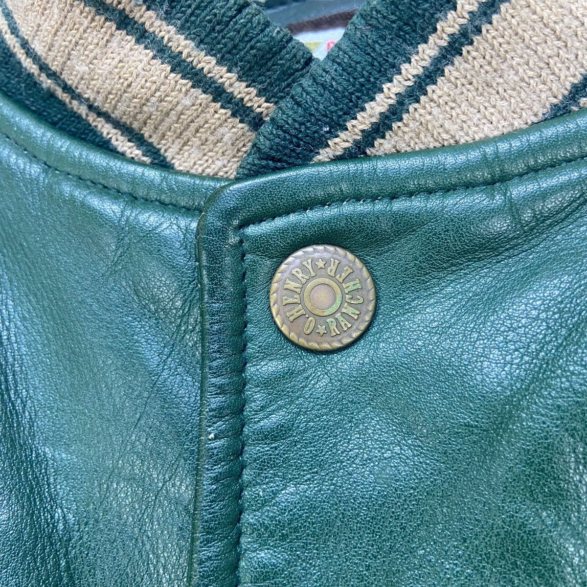 Genuine Leather Vintage O Henry Rancher Leather Varsity Jacket Size US M / EU 48-50 / 2 - 5 Thumbnail