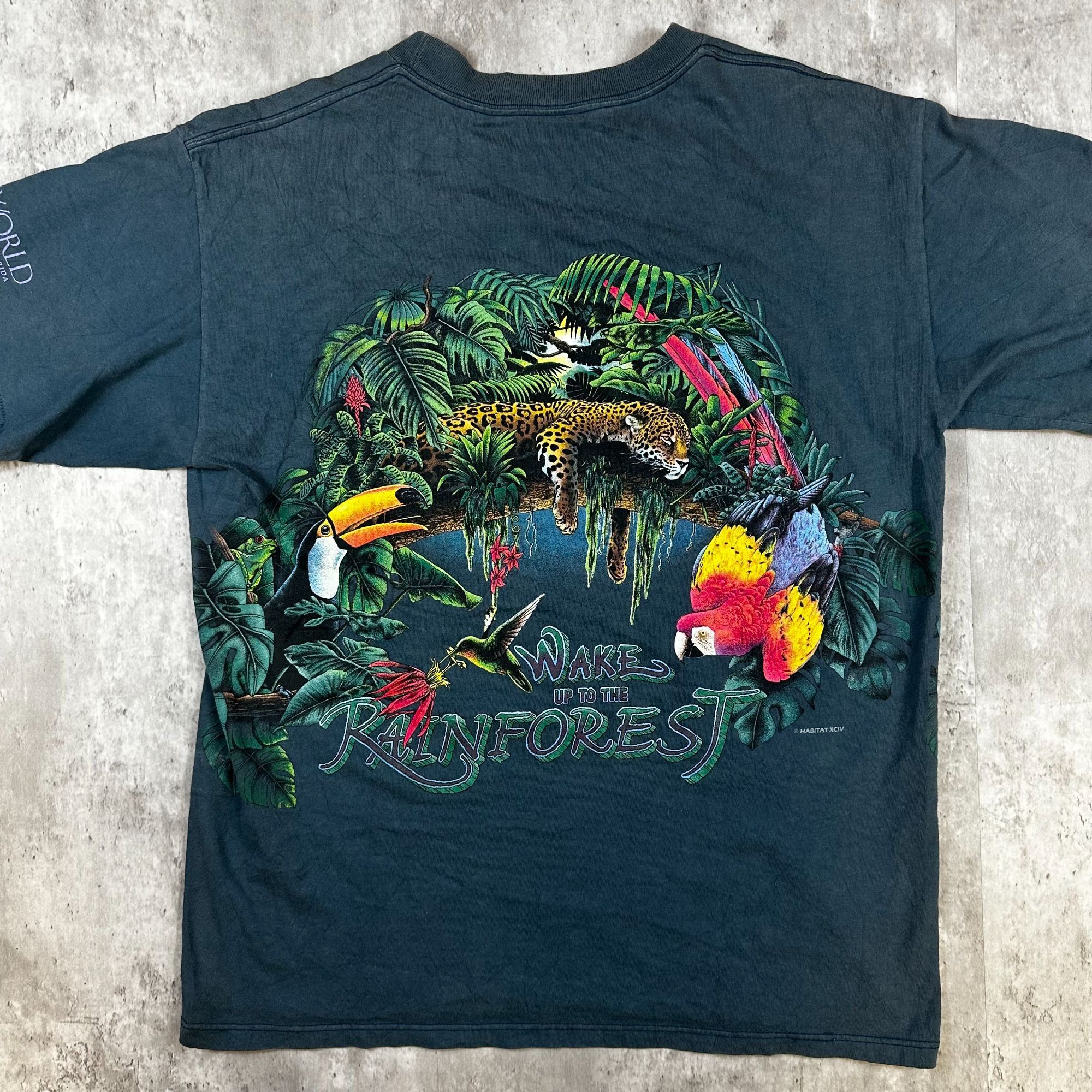 Habitat Vintage Habitat Wake To The Rainforest Graphic T-Shirt L 100 Size US L / EU 52-54 / 3 - 2 Thumbnail