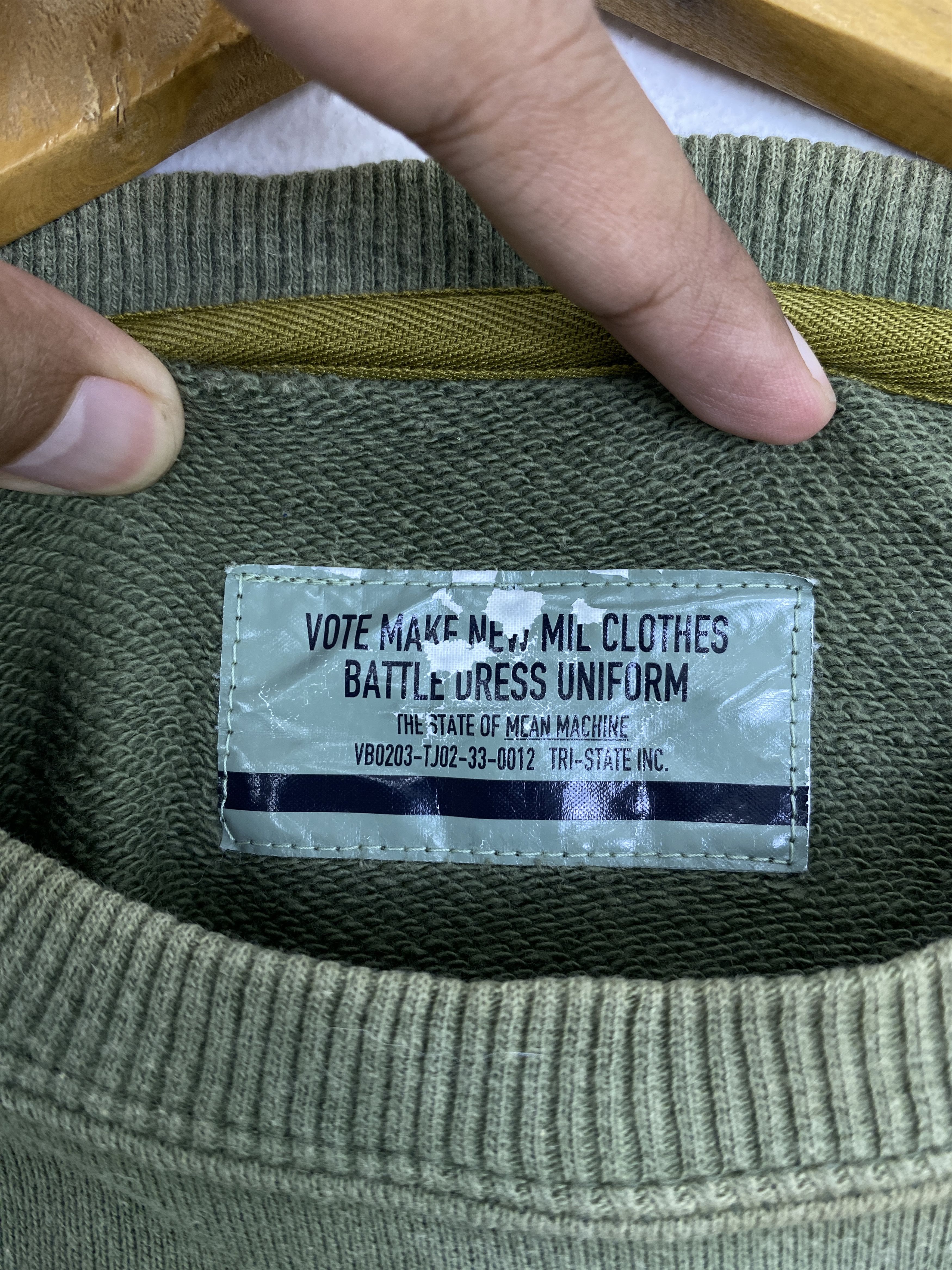 Vintage Vintage Votes Military Garment Pullover Sweatshirt SH0233 Size US XL / EU 56 / 4 - 7 Thumbnail